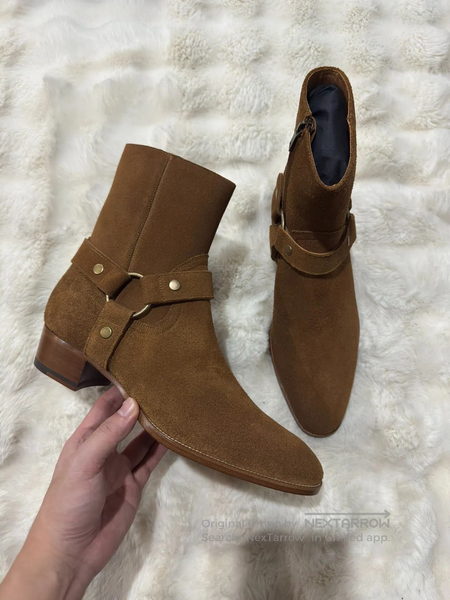 Saint Laurent Paris Saint Laurent Paris Suede Chelsea boots with buckle men's Size US 9 / EU 42 - 3 Thumbnail