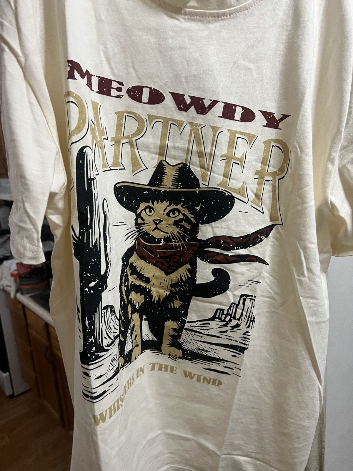 Cute Cat Meowdy Partner tee shirt large