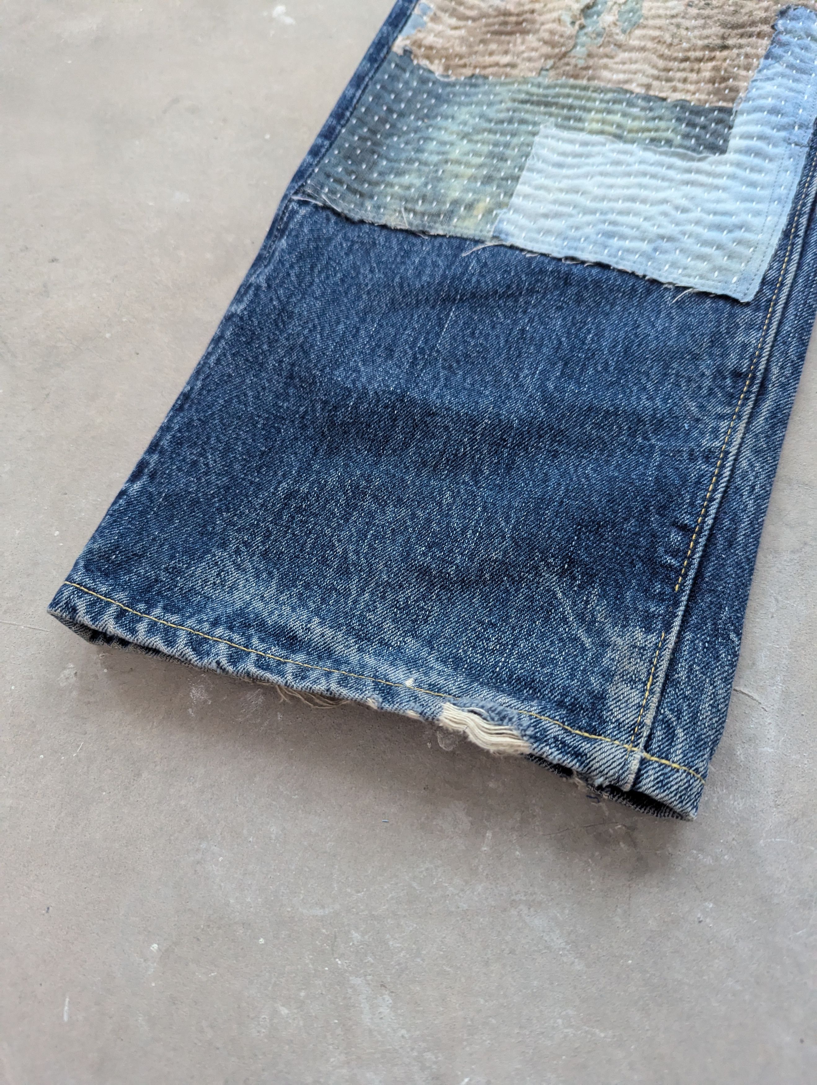 Japanese Brand × Sugar Cane OPEN ORDER 🔥 Vintage Sugar Cane Selvedge Distressed Denim Size US 32 / EU 48 - 16 Thumbnail