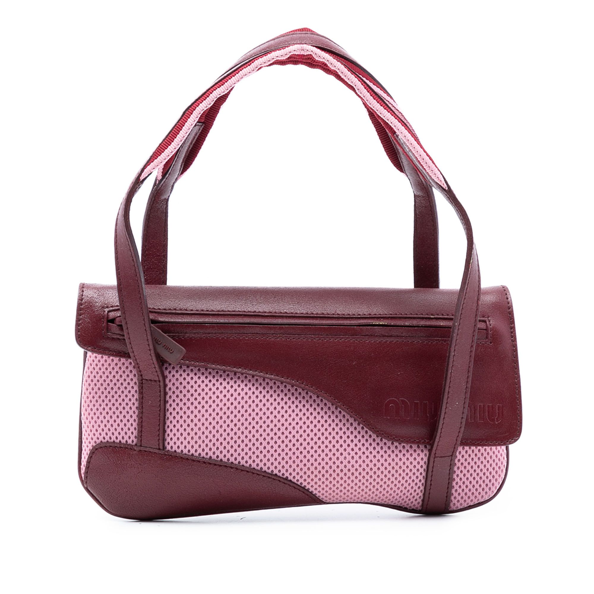 Miu Miu Miu Miu Leather Trimmed Mesh Handbag Size ONE SIZE - 1 Thumbnail