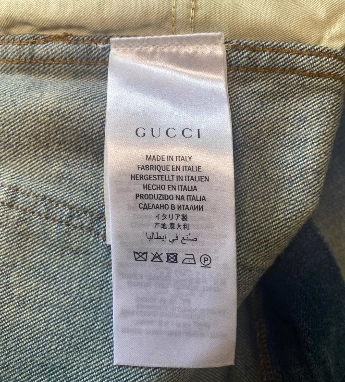 Gucci Gucci Embroidered Tiger Denim Pants Size 32-2505 Size US 33 - 8 Thumbnail