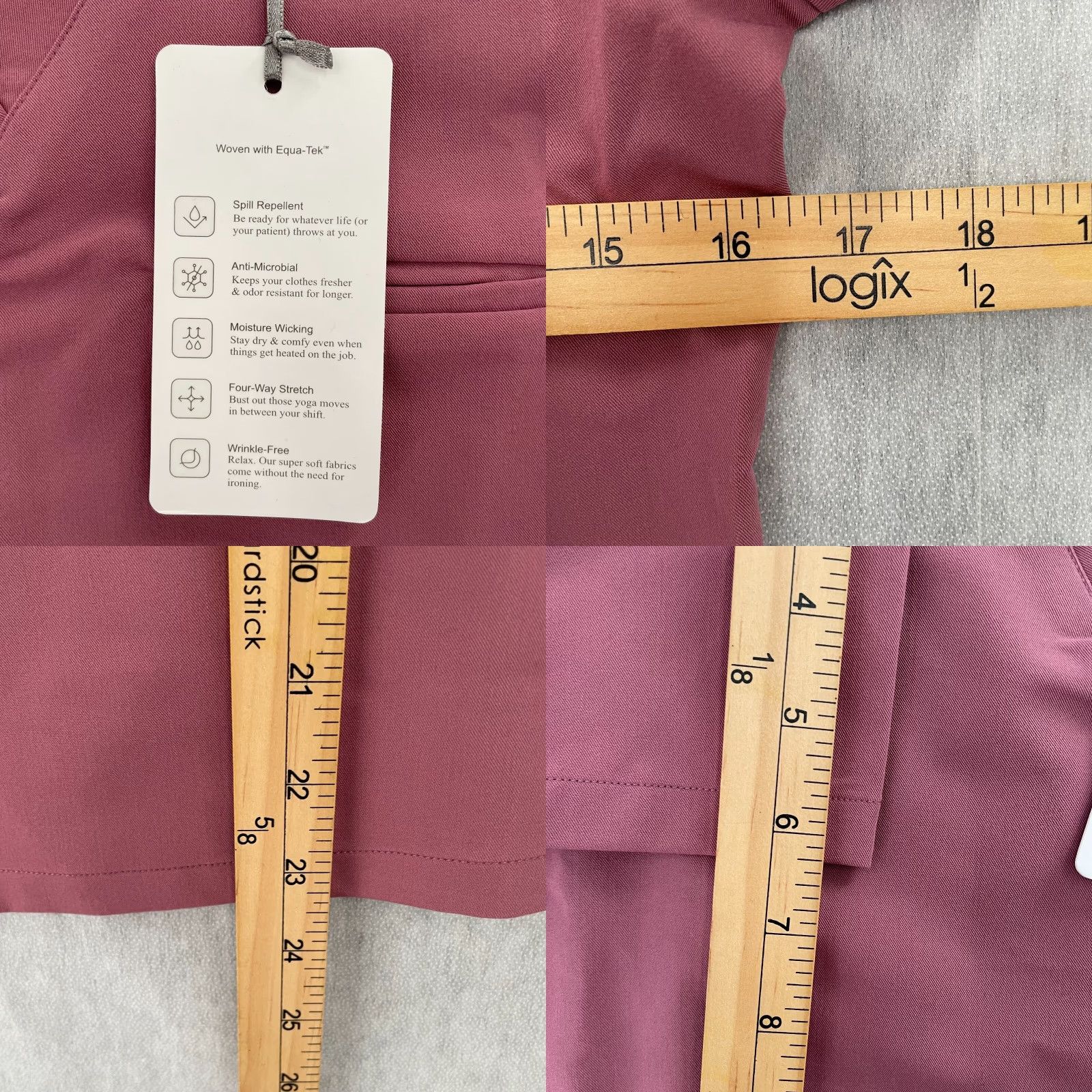 Pinko Mandala Scrubs Shirt Womens XXS Mauve Pink One Pocket Top Ladies 2XS NEW Size XXS / US 00 / IT 34 - 8 Thumbnail