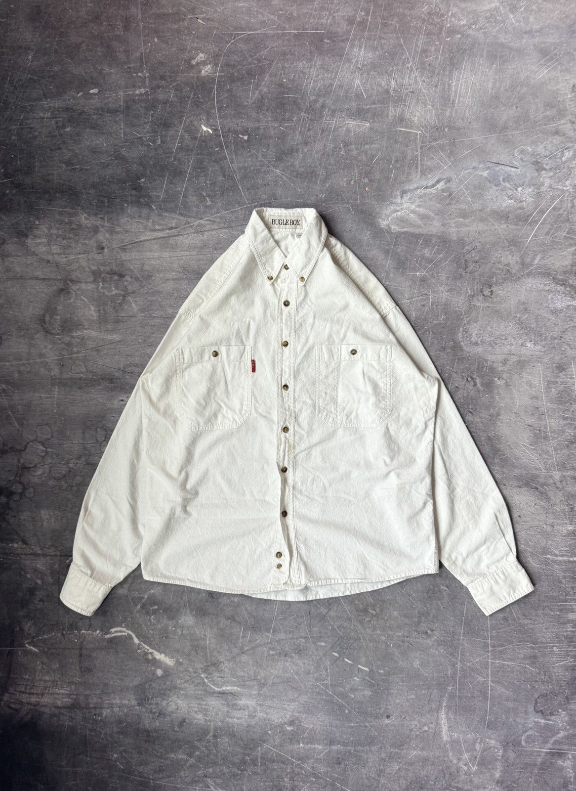 Vintage Vintage Bugle Boy Club Long-sleeve Buttondown Shirt (M) Size US M / EU 48-50 / 2 - 1 Thumbnail