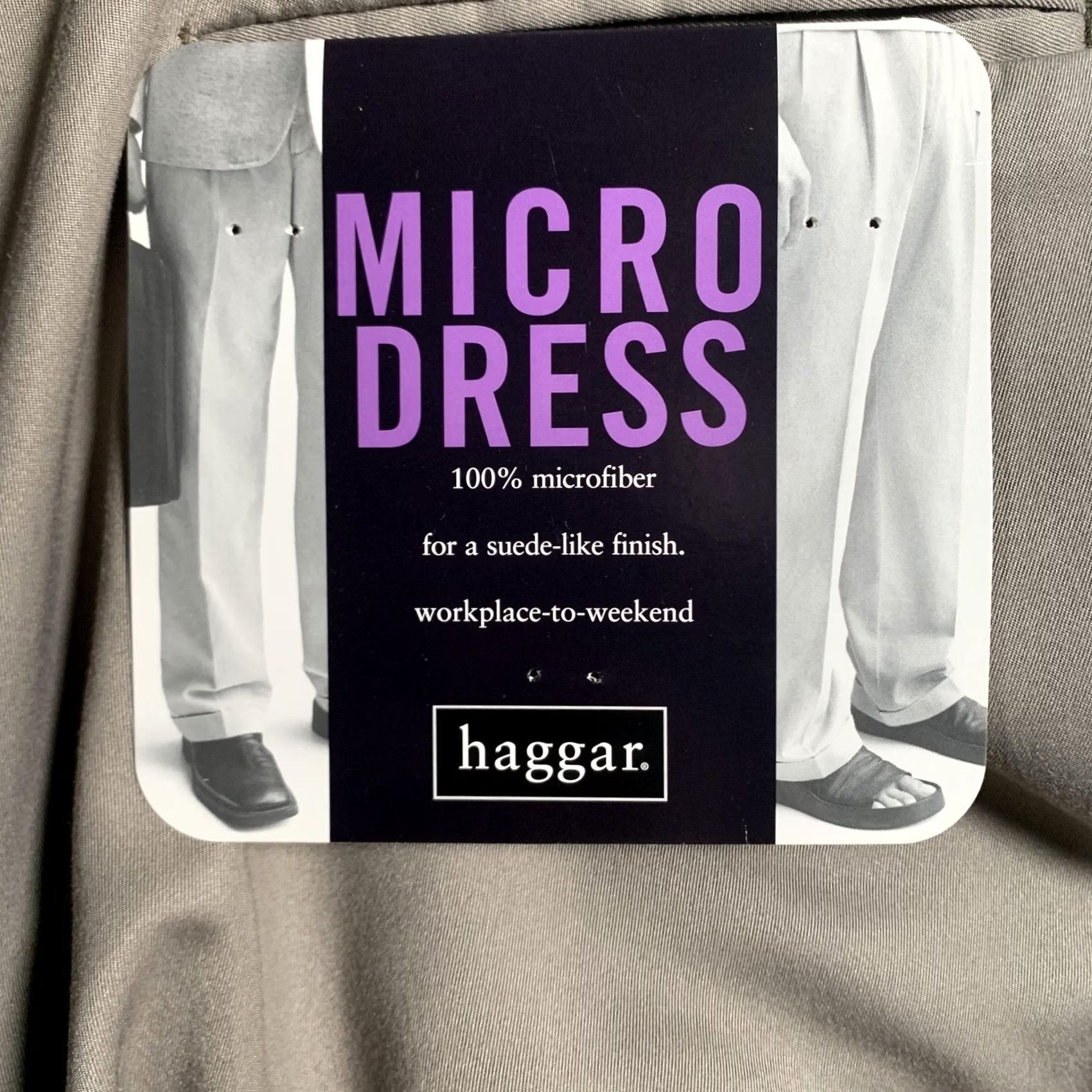 Haggar Haggar Pants Mens 38x34 Brown Microfiber Dress Pleated Wrinkle Resistant Classic Workwear Shirt? Size US 38 / EU 54 - 6 Thumbnail