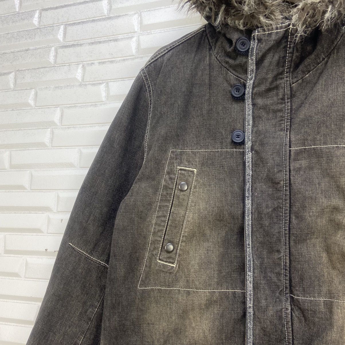 Japanese Brand Japanese Brand Allix Design Wear Denim Faux Fur Heavy Parka Size US M / EU 48-50 / 2 - 11 Thumbnail