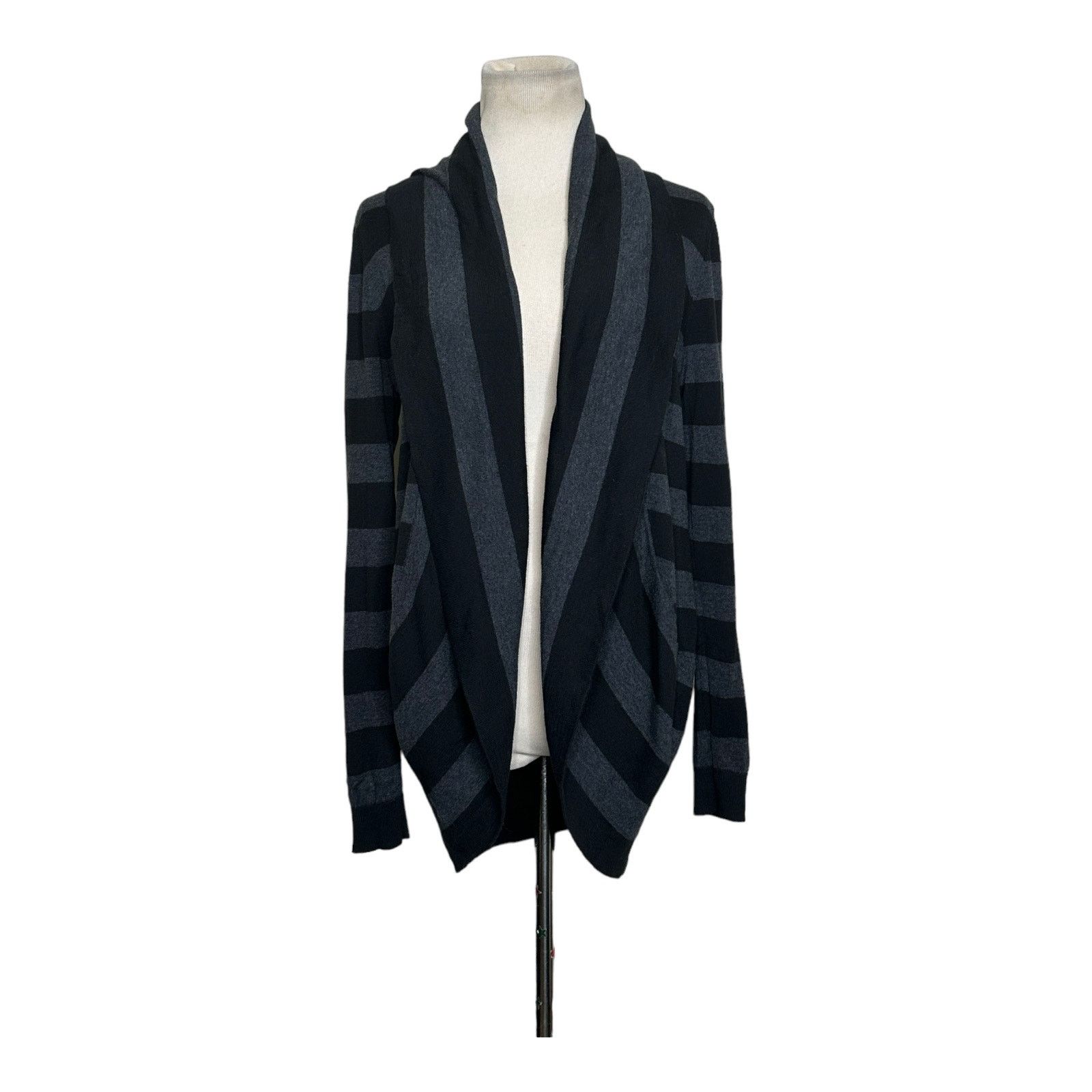 Loft Loft gray black open front long sleeves cardigan size M Size M / US 6-8 / IT 42-44 - 9 Thumbnail