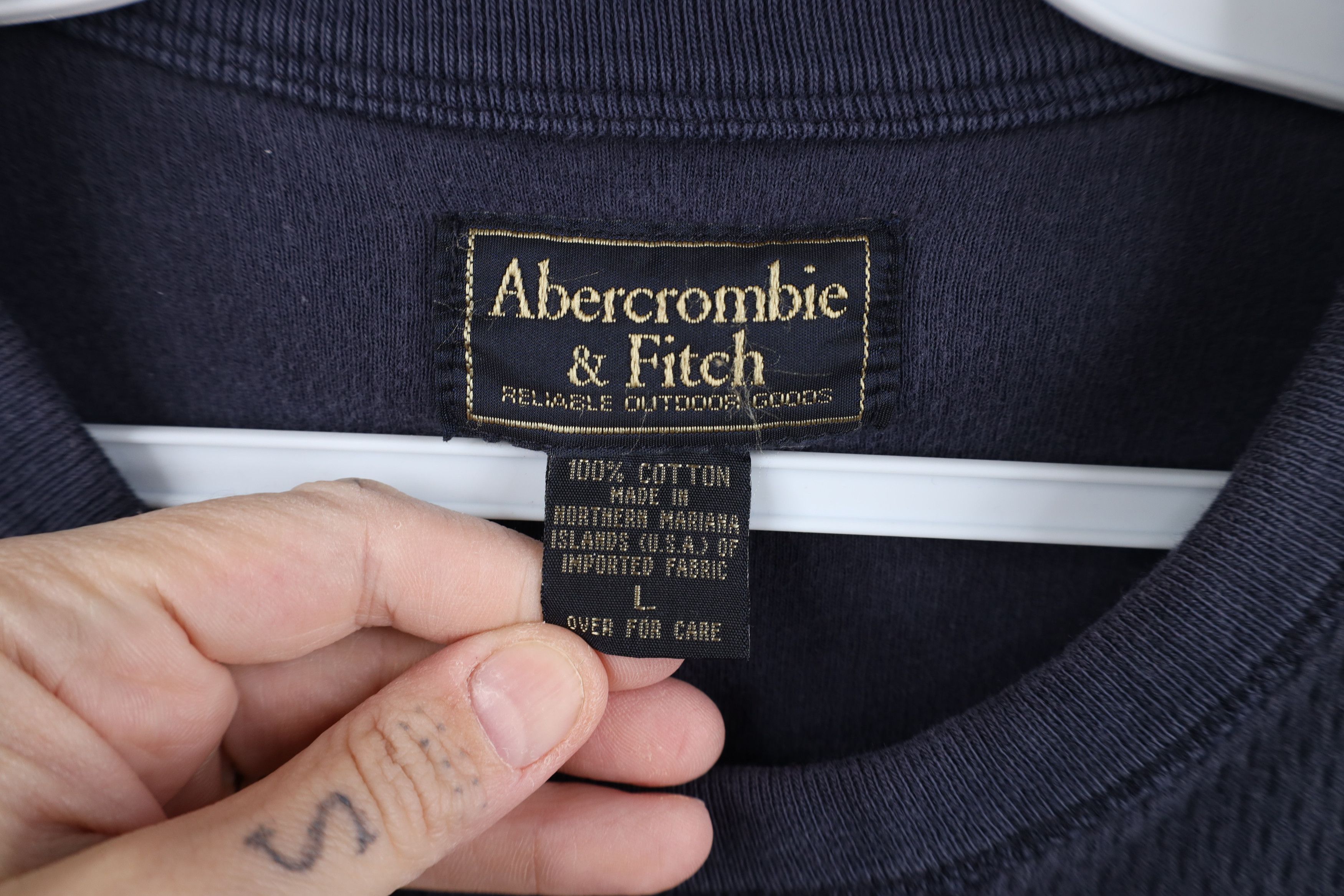 Abercrombie & Fitch Vintage 90s Y2K Abercrombie & Fitch Waffle Knit T-Shirt Size US L / EU 52-54 / 3 - 6 Thumbnail