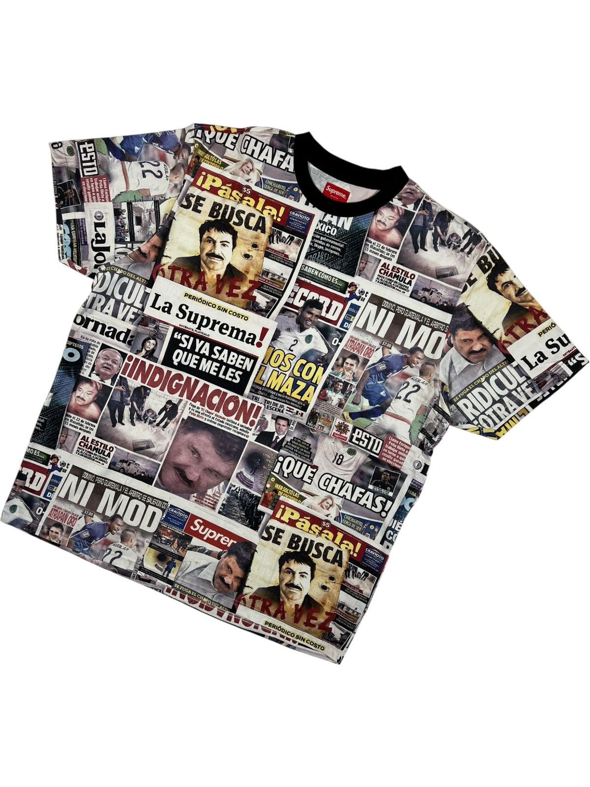 Supreme SS20 EL CHAPO ‘HEADLINE S/S TOP’ Size US XL / EU 56 / 4 - 2 Thumbnail