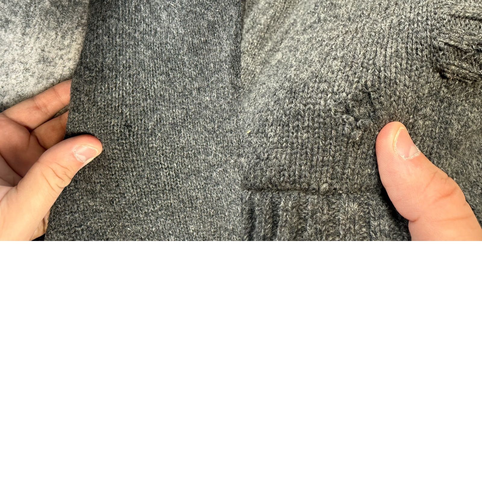Vintage L.L. Bean Sweater Mens Medium Gray Full Zip Ragg Wool Lined Mock Neck Casual Workwear Knit Pattern: Solid Size US M / EU 48-50 / 2 - 9 Thumbnail