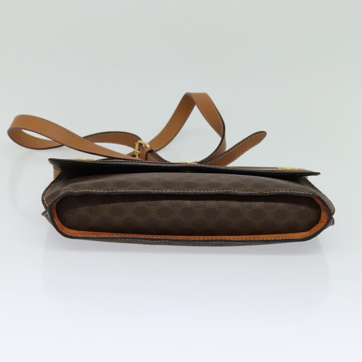 Celine CELINE Macadam Canvas Coin Shoulder Bag Pvc Leather Brown Size ONE SIZE - 9 Thumbnail