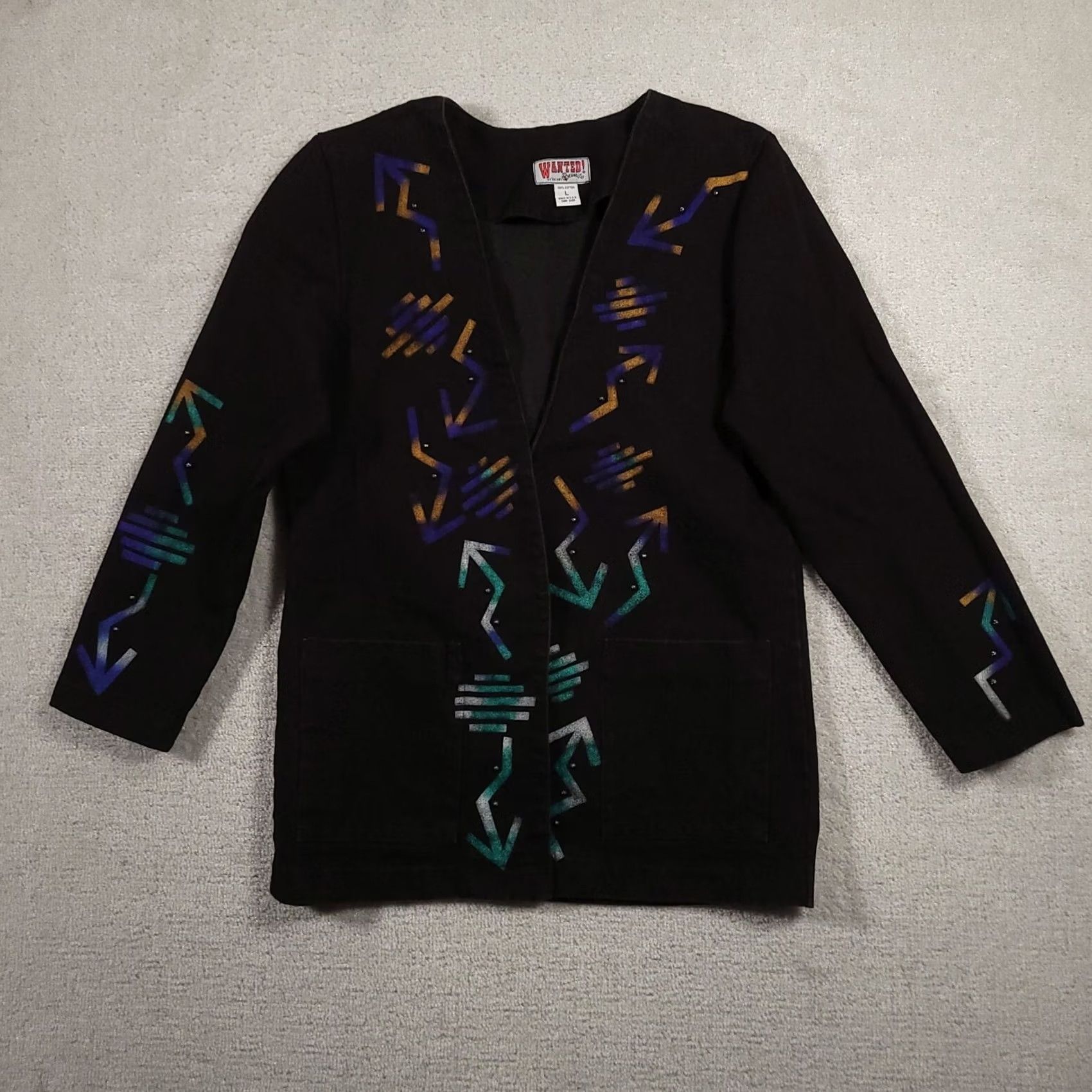 Vintage VINTAGE Wanted by Beads Western Blazer Jacket Aztec Print L Size L / US 10 / IT 46 - 2 Thumbnail