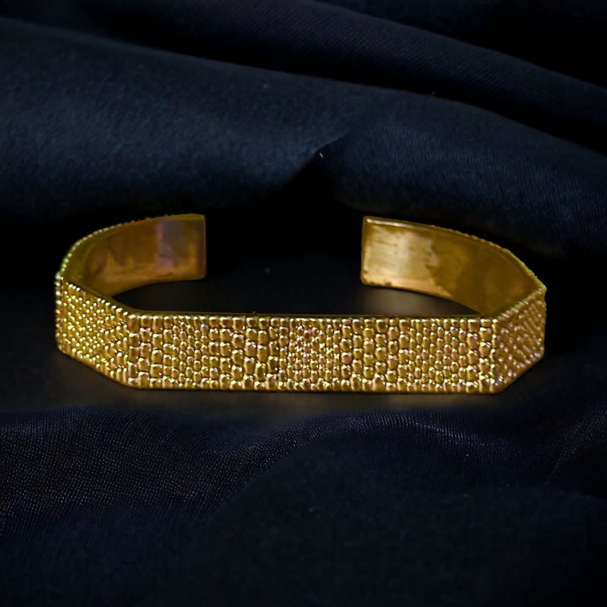 Vintage Vintage gold tone angular cuff bangle bracelet Size ONE SIZE - 1 Thumbnail
