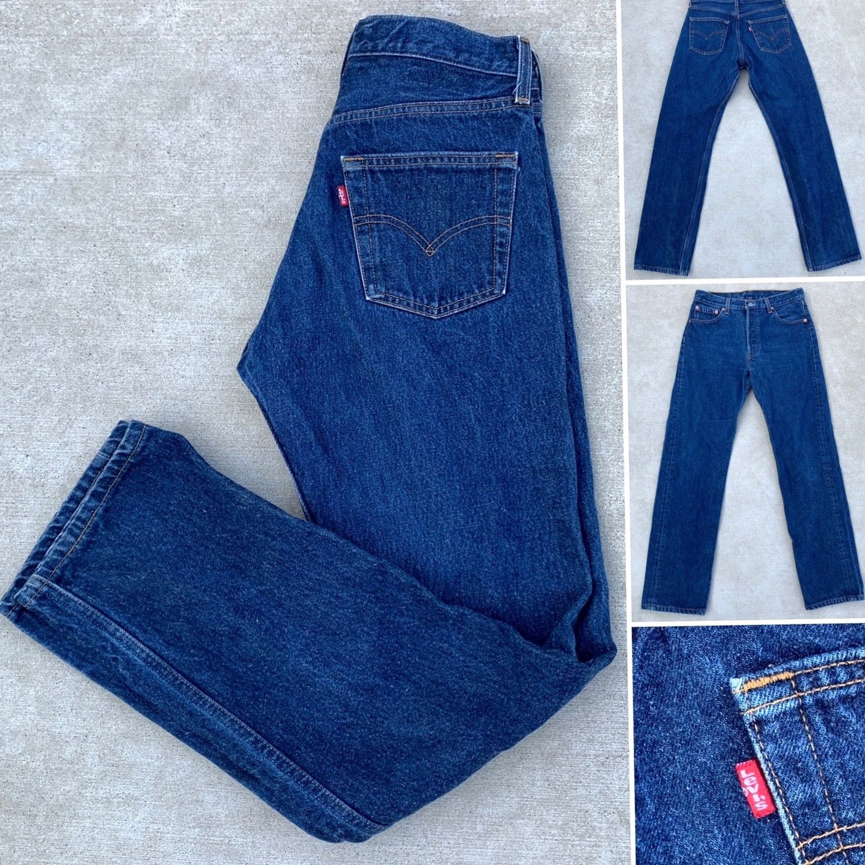 Levi's VINTAGE Levi's 501 Jeans Button Fly 30 Waist 31.5 Inseam Blue Cotton Denim 5-Pocket Mens Jeans Size US 30 / EU 46 - 2 Thumbnail