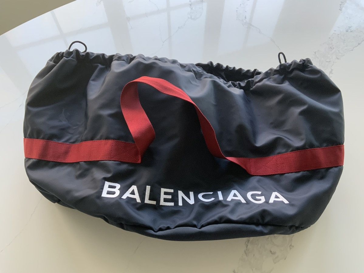 Balenciaga Black Nylon Explorer Pouch Patches Crossbody Bag