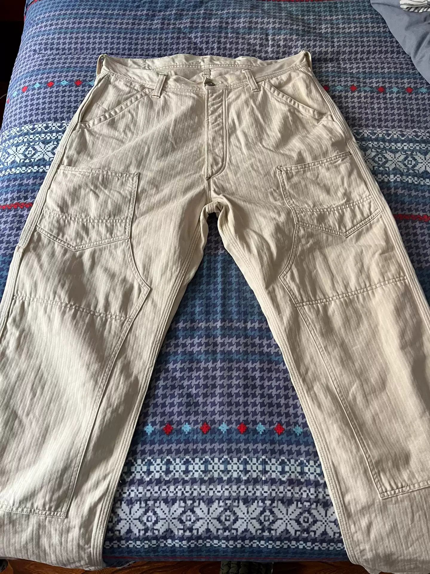 image of Freewheelers White Underground Overalls, Men's (Size 36)