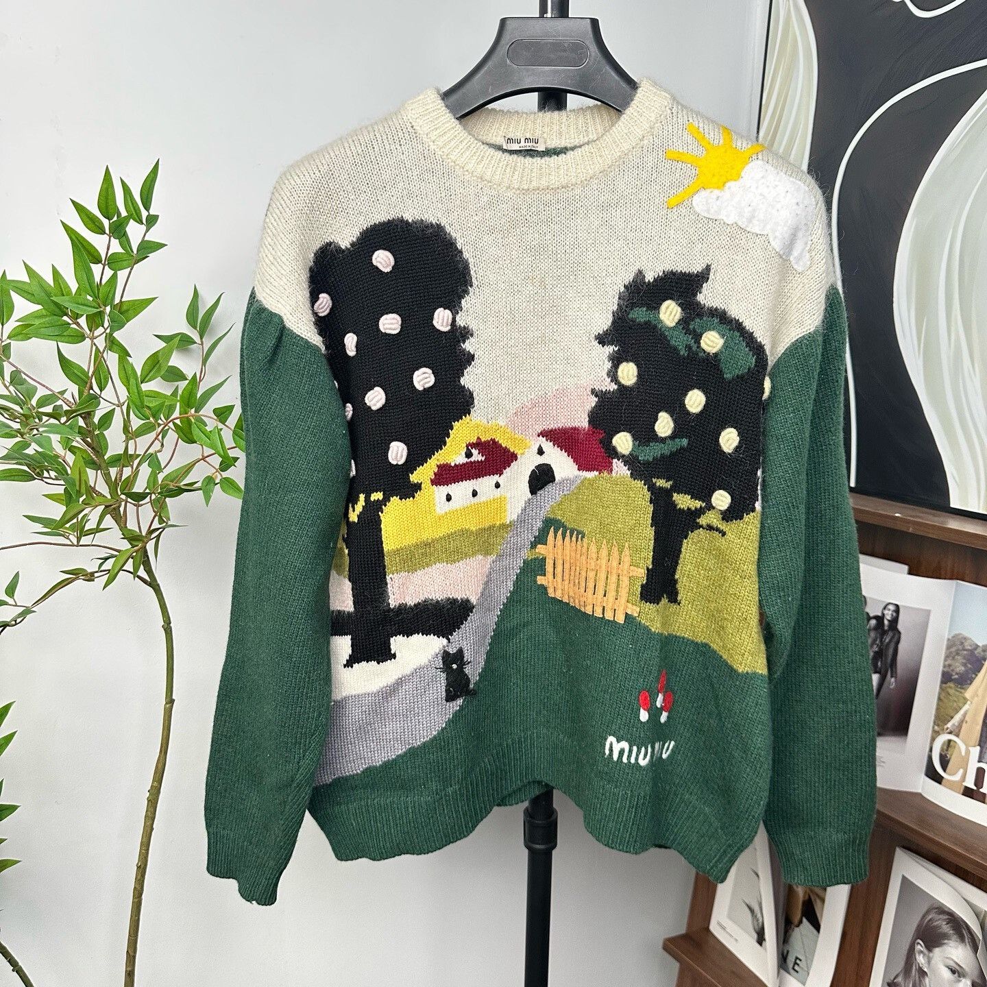 Miu Miu Miu Miu Classic Cartoon Wool Sweater Size XS / US 0-2 / IT 36-38 - 1 Thumbnail