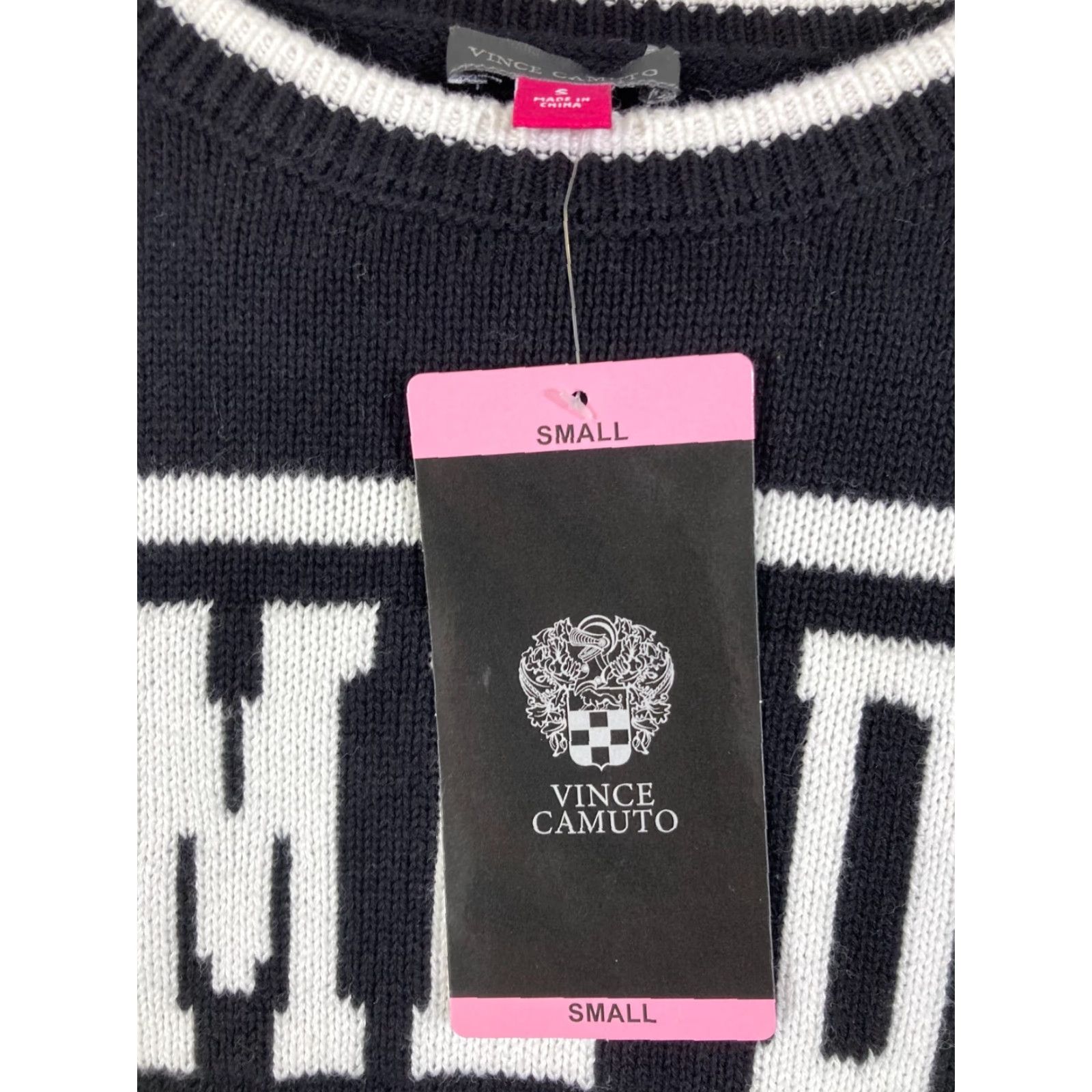 Vince Camuto Vince Camuto Pullover Sweater Womens Small Black Cotton Game Day Crew Neck NWT Long Sleeve Womens Size S / US 4 / IT 40 - 7 Thumbnail