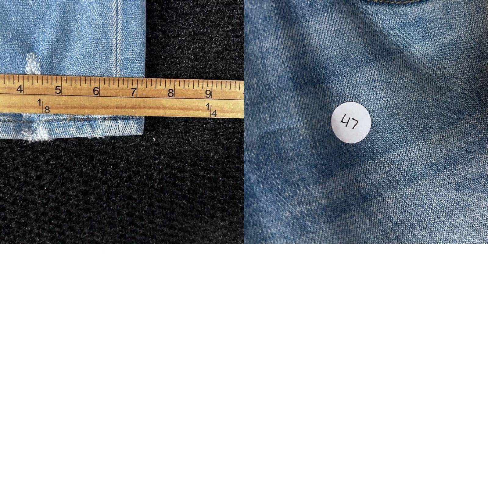 Vintage Letter to Juliet Jeans Women's Size 25 Distressed Light Wash Wide Leg Mid Rise Blue (Regular) Size 42" / US 20 - 8 Thumbnail