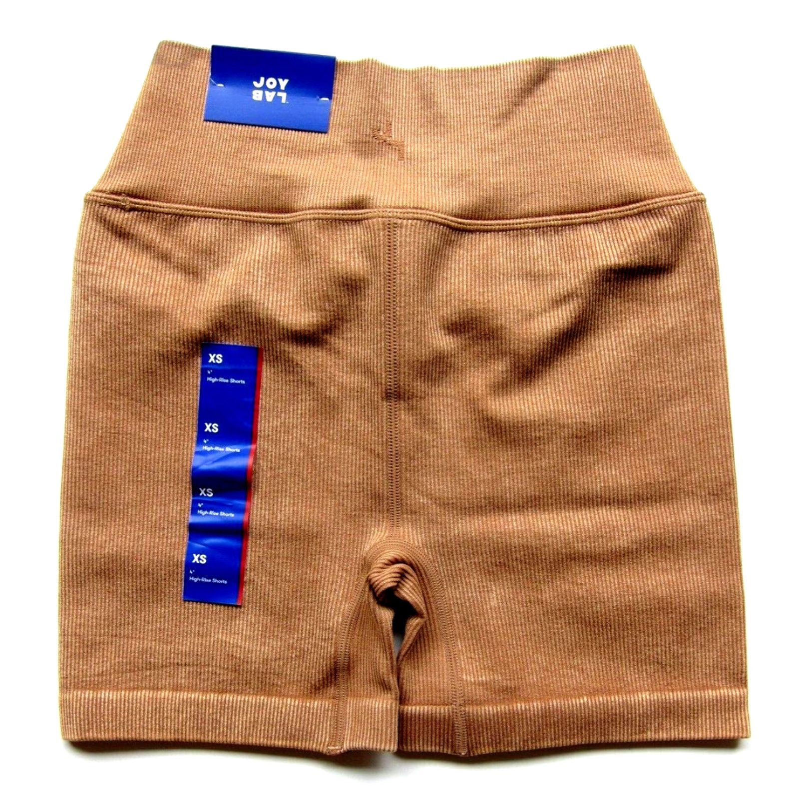 Vintage Joy Lab Brown Ribbed High Rise Knit Comfort Stretch Shorts Women XS Size 26" / US 2 / IT 38 - 2 Thumbnail