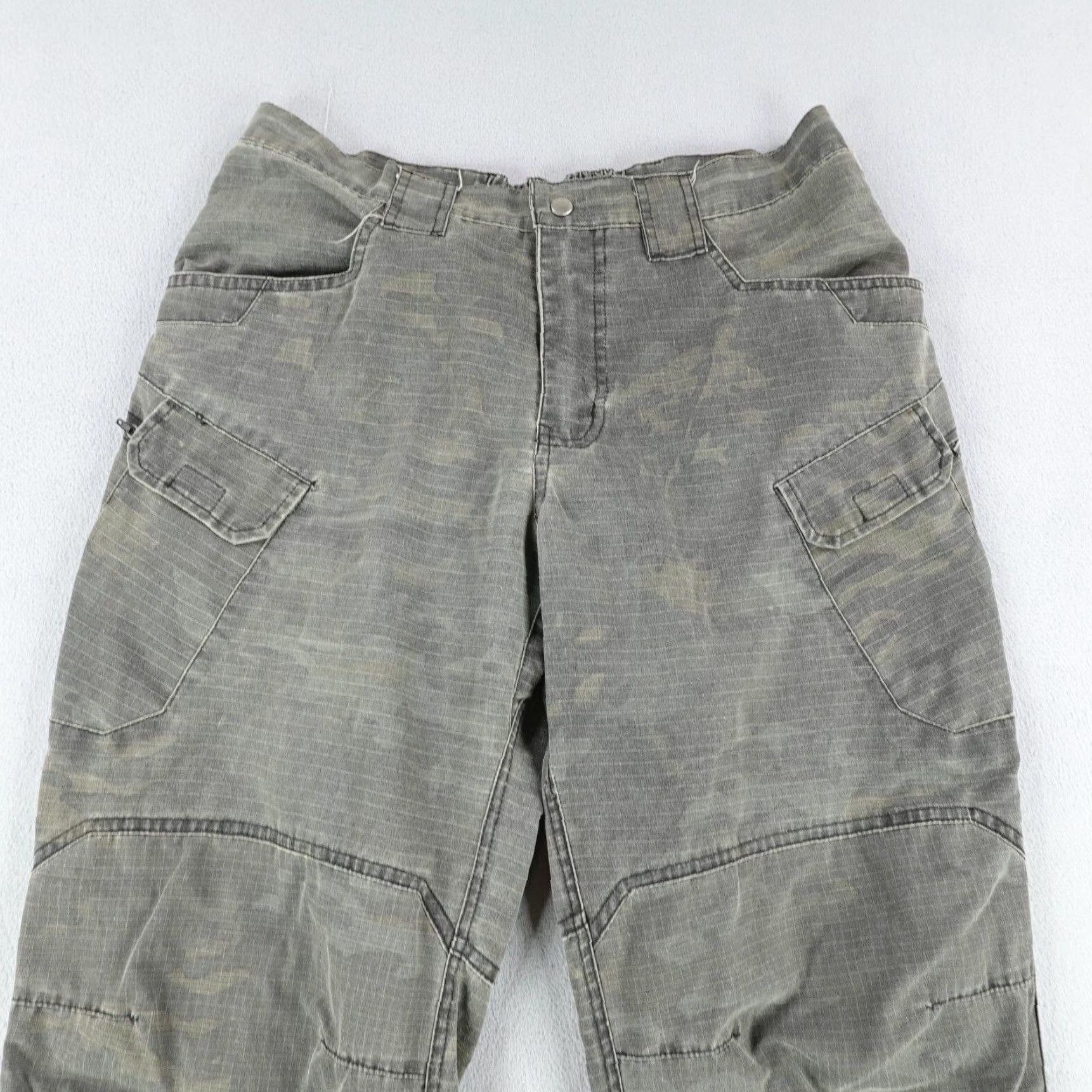 Vintage Lancer Tactical Pants XL Mens Gray Camo Ripstop Airsoft BDU Utility Combat Cargo Size US 35 - 2 Thumbnail