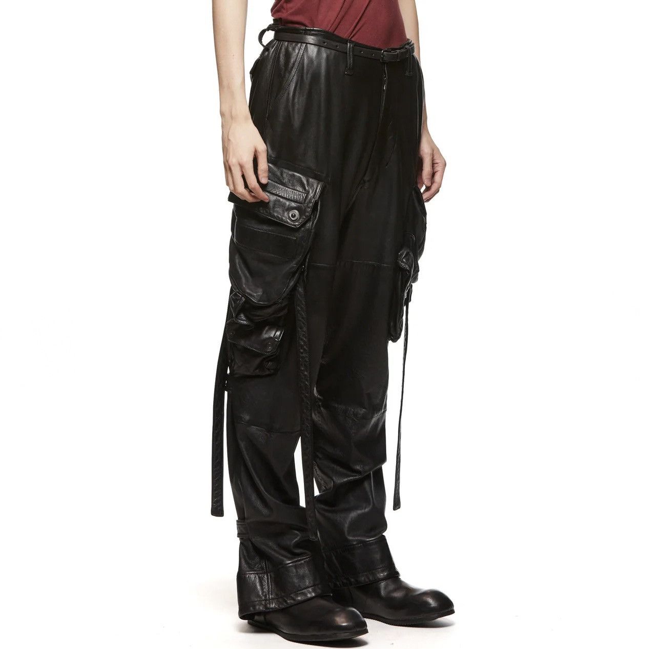 Julius Julius Leather Wide Gas Mask Cargo Pants Size US 34 / EU 50 - 22 Thumbnail