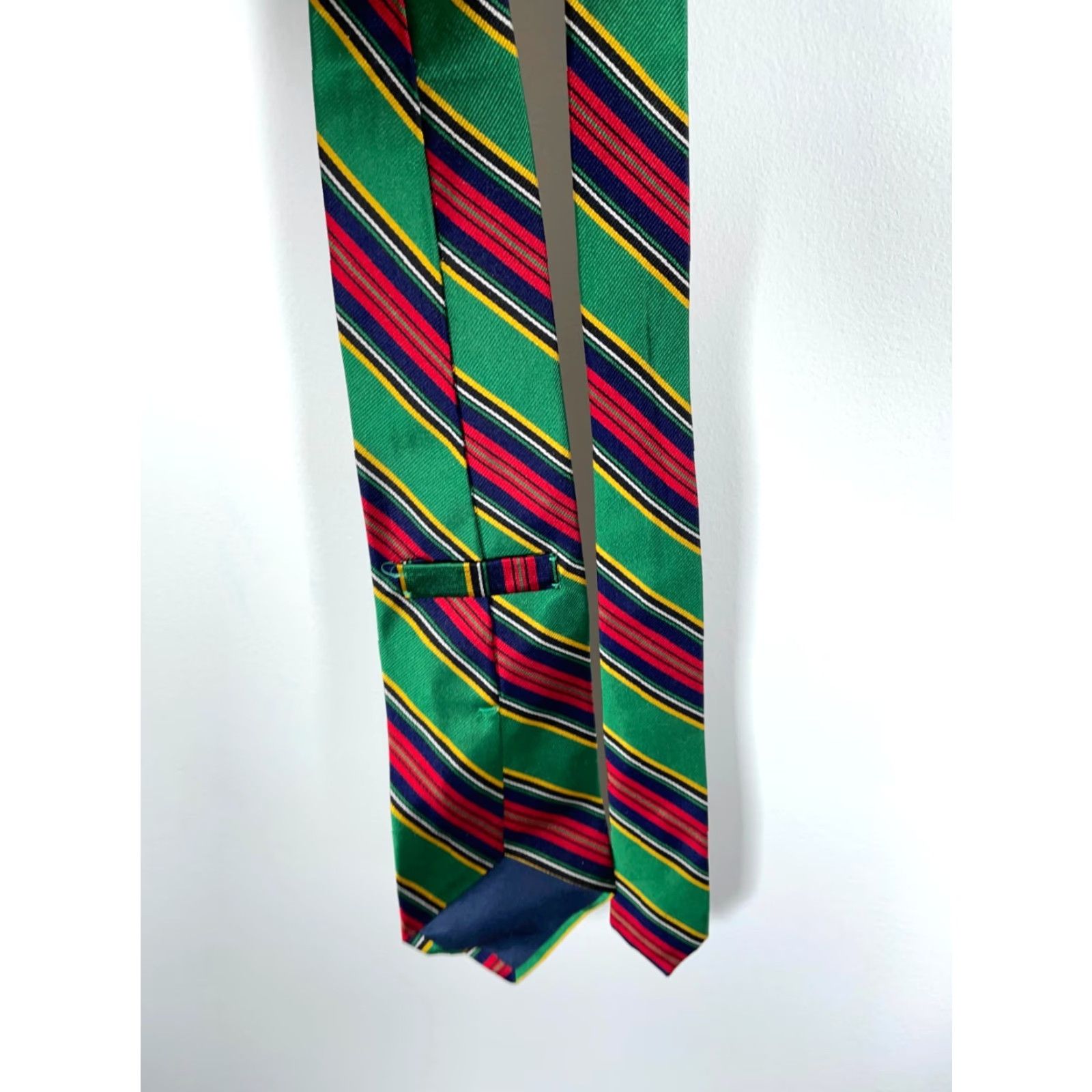Polo Ralph Lauren VINTAGE Polo Ralph Lauren Silk Tie Green Red Striped 57" Preppy Necktie Mens Size US M / EU 48-50 / 2 - 6 Thumbnail