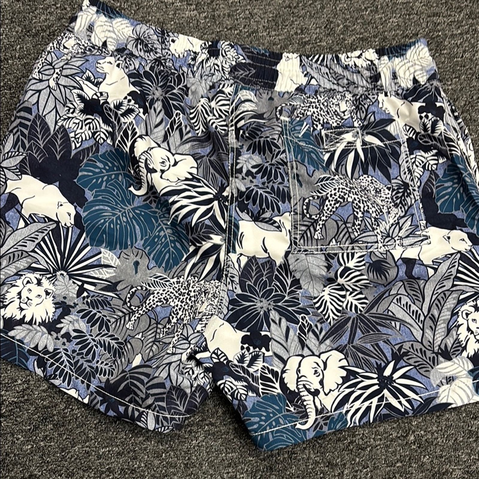 Other NWT Van Laack Navy Jungle Print Men's Swim Trunks Size S Size US 28 / EU 44 - 5 Thumbnail