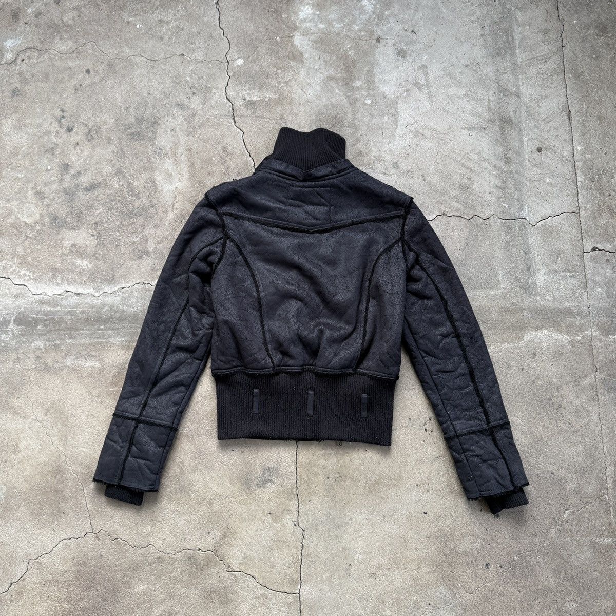 Hysteric Glamour Black faux suede leather zip-up bomber jacket Size M / US 6-8 / IT 42-44 - 2 Thumbnail