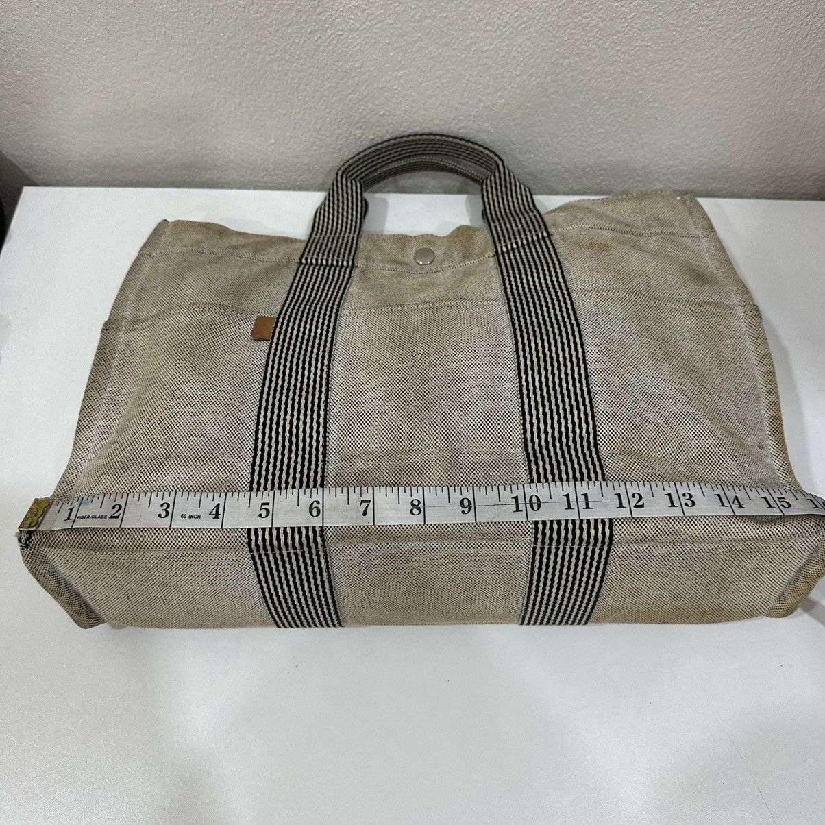 Hermes ‼️LASTDROP‼️ HERMES FOURRE TOUT MM DIRTY CANVAS HAND TOTE BAG Size ONE SIZE - 8 Thumbnail
