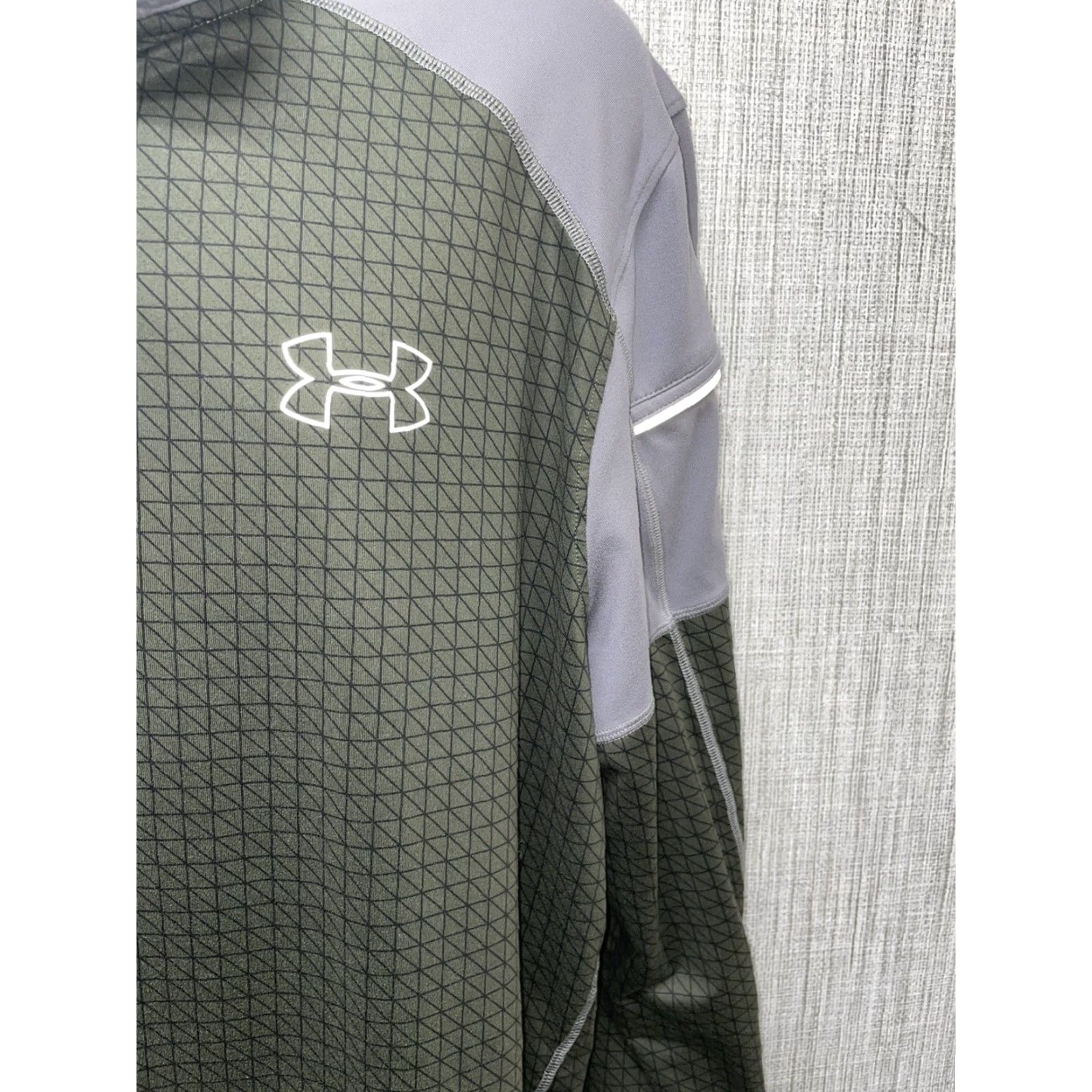 Under Armour Under Armour Fitted ColdGear Dark Green Full Zip Jacket Mens 2XL Size US XXL / EU 58 / 5 - 3 Thumbnail