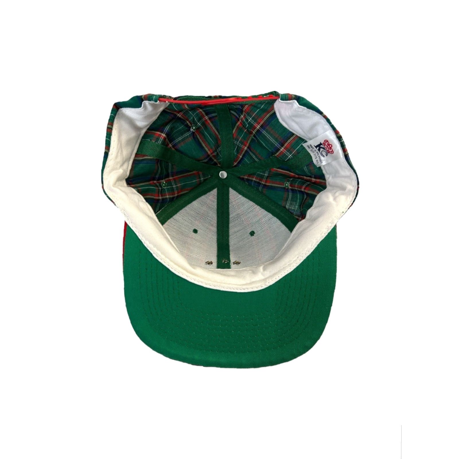 Vintage VINTAGE KC Hat One Size OSFA Green 90s Weed Snapback Plaid Tartan Green Red Bill Men Womens Boys Girls NWOT Deadstock Size ONE SIZE - 6 Thumbnail