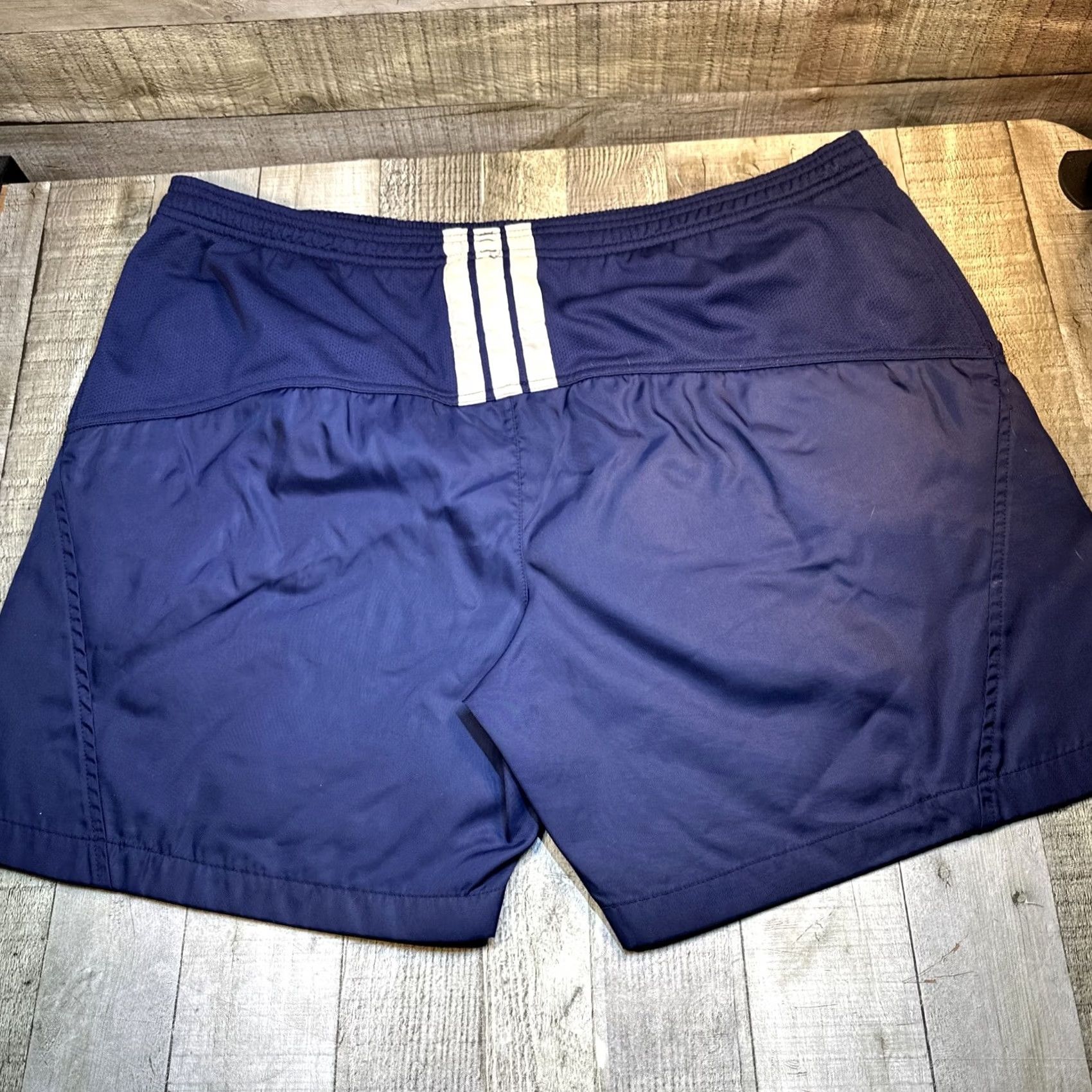 Adidas VINTAGE Adidas Trefoil Soccer Nylon Shorts Men L Blue Athletic 90s Retro Size US 33 - 4 Thumbnail