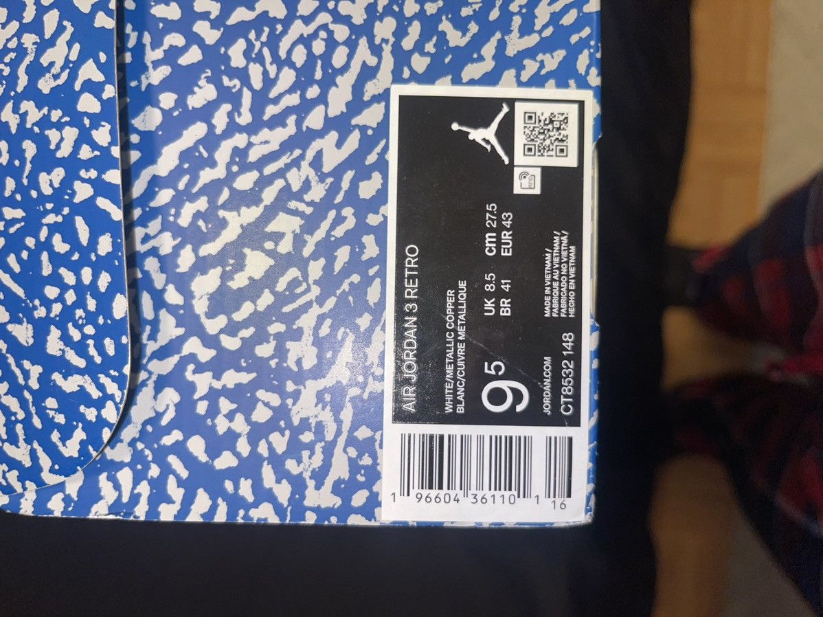 Jordan Brand × Nike Jordan 3 Retro ‘Wizards’ Size US 9.5 / EU 42-43 - 10 Thumbnail
