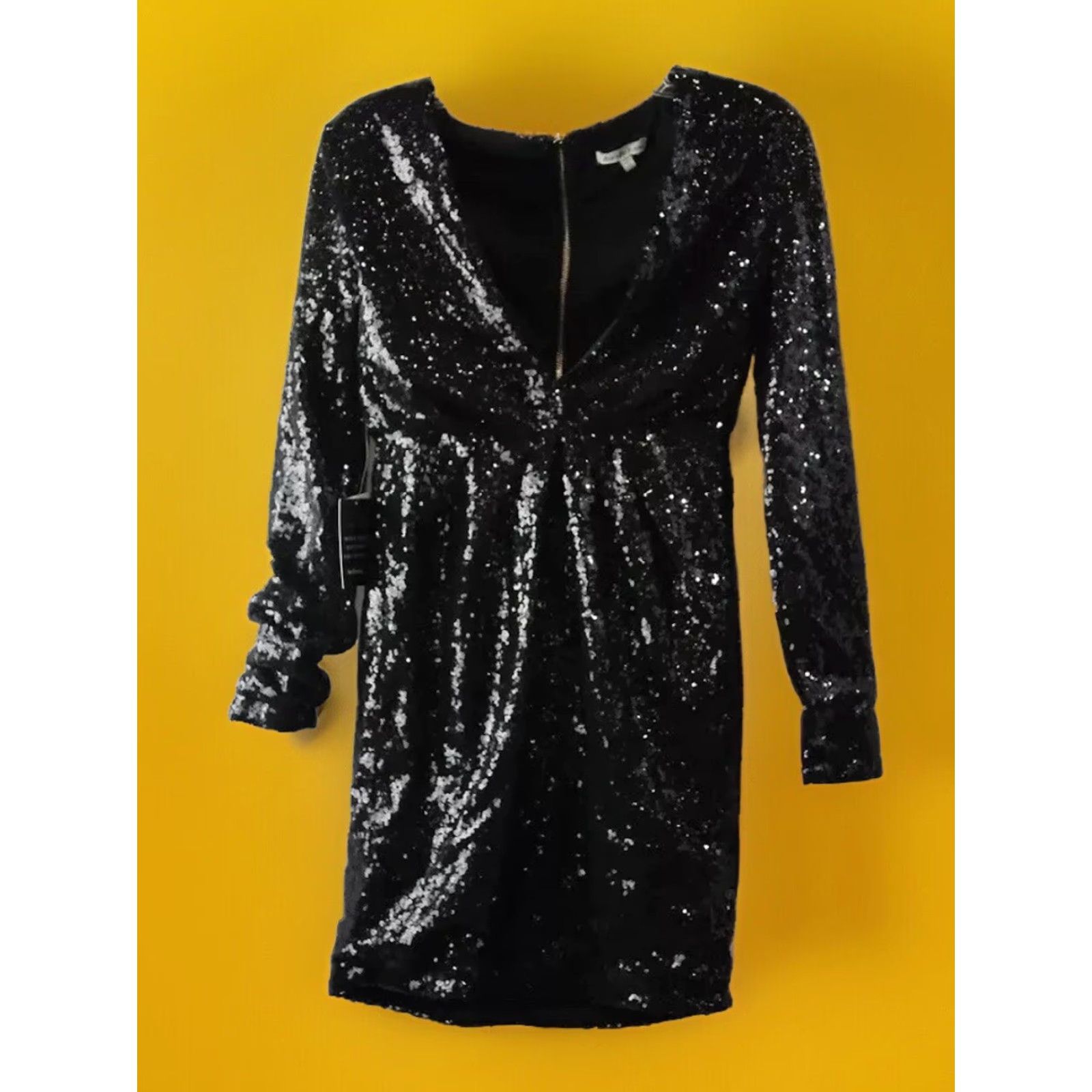 Vintage NEW NWT Women's Charlotte Russe Night Glittery Black Sequin Party Dress Size S Size S / US 4 / IT 40 - 2 Thumbnail