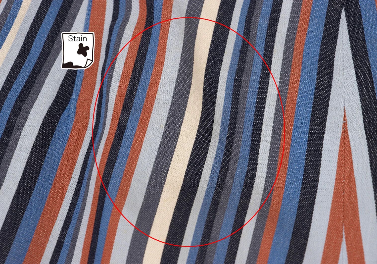 Issey Miyake Cotton Stripe Pants in Blue Multi, Size L Size US 38 / EU 54 - 13 Thumbnail