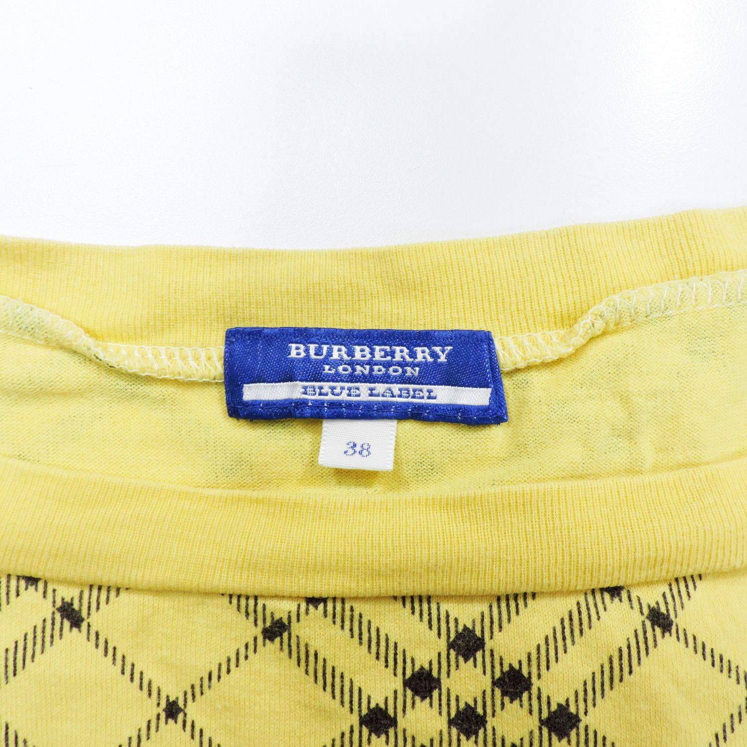 Burberry BURBERRY LONDON BLUE LABEL CHECKED YELLOW T-SHIRT Size XS / US 0-2 / IT 36-38 - 3 Thumbnail