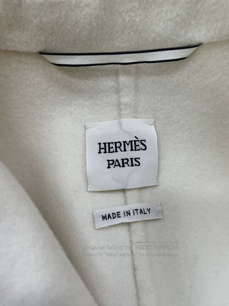 Hermes Hermes White Cashmere Coat Size XS / US 0-2 / IT 36-38 - 3 Thumbnail