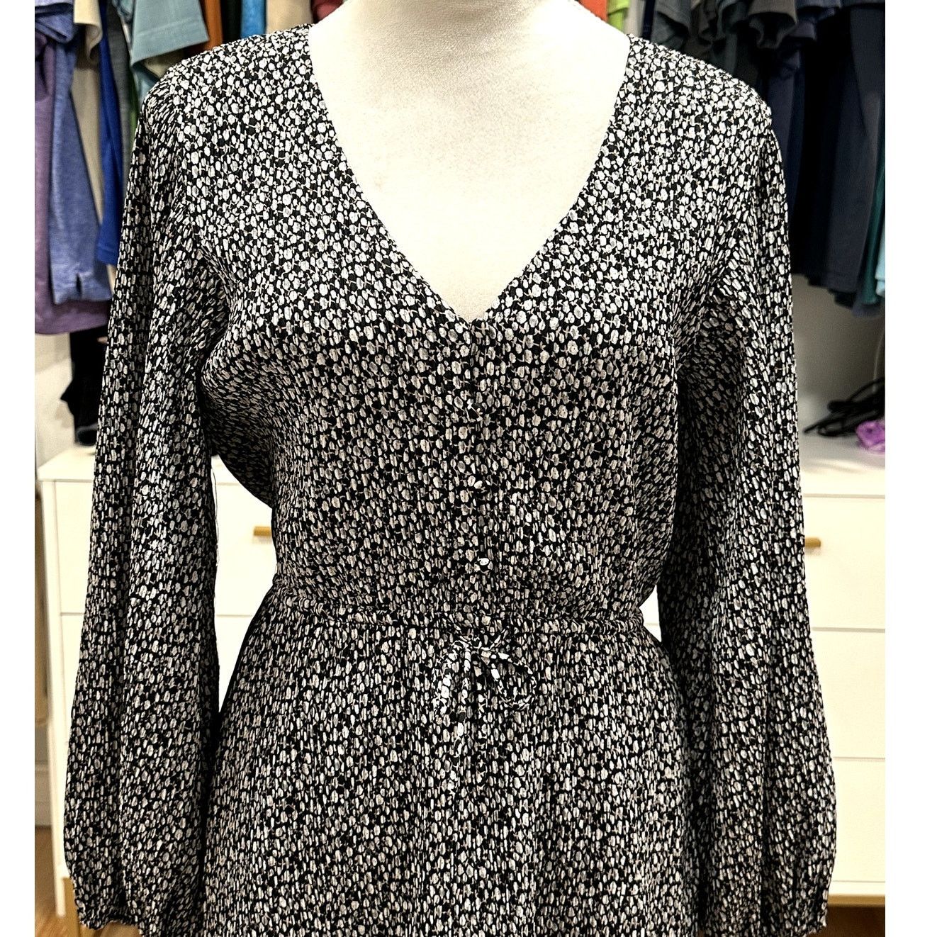 Other Wishlist Apparel Womens Black White Ribbed Dress S/M NWOT Size M / US 6-8 / IT 42-44 - 2 Thumbnail