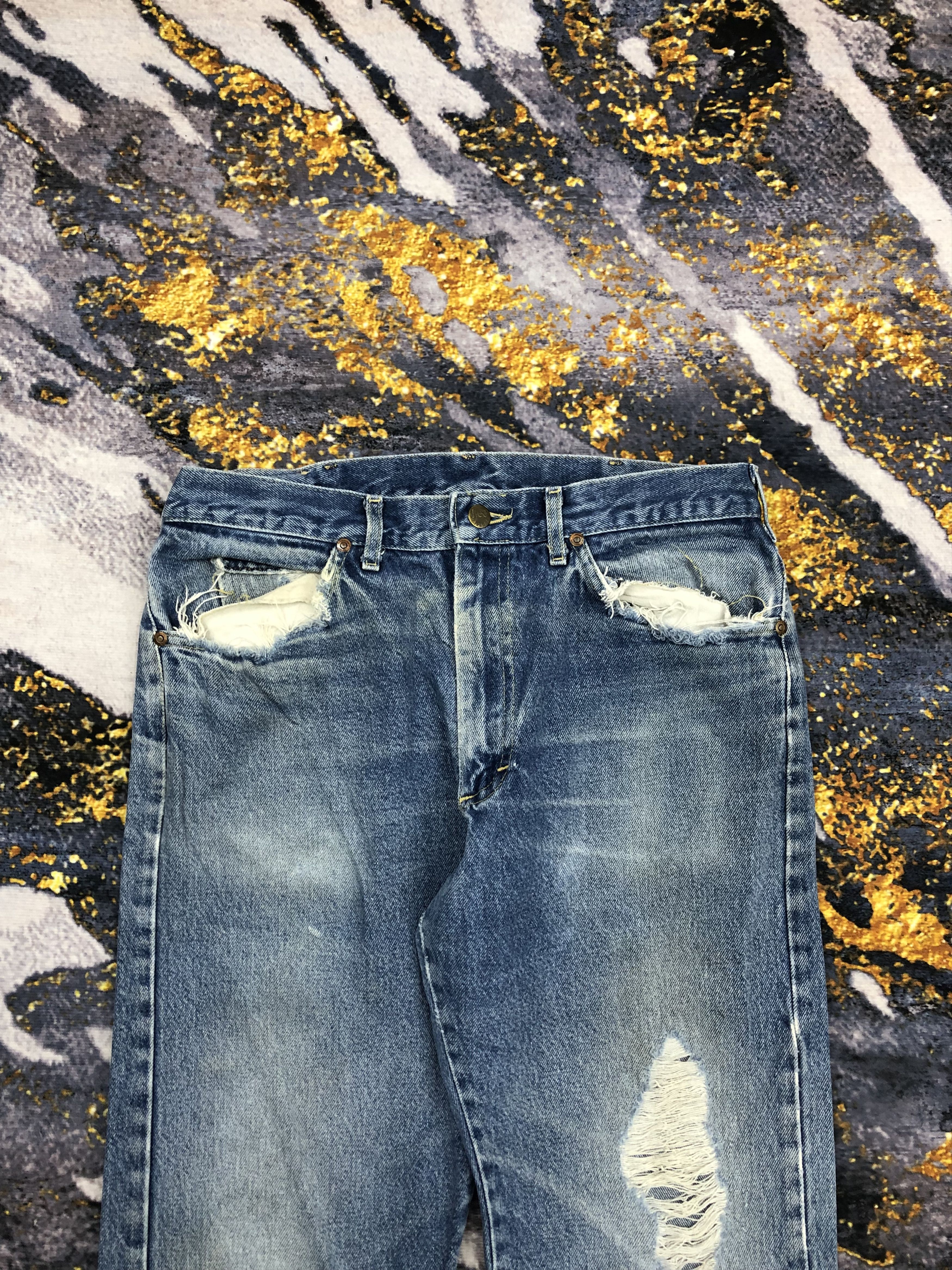 Lee Vintage Lee Splatter Paint Faded Jeans DPP0033 Size US 32 / EU 48 - 2 Thumbnail