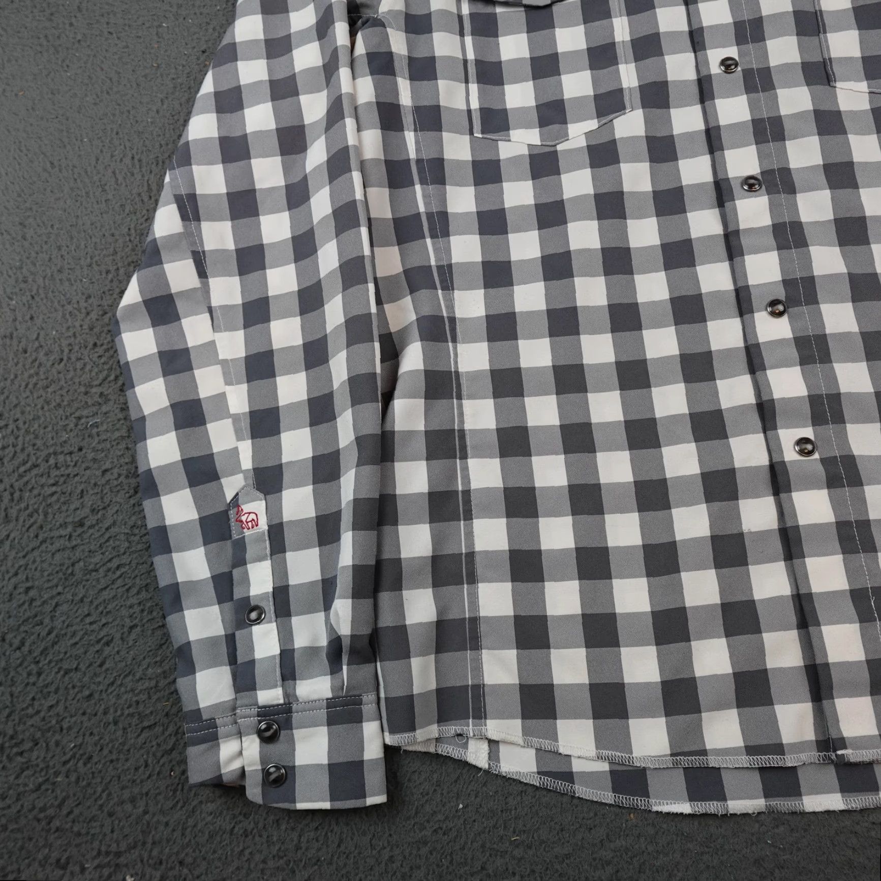 Vintage Western Rise Shirt Mens Medium Gray Check Long Sleeve Button-Up Size US M / EU 48-50 / 2 - 3 Thumbnail