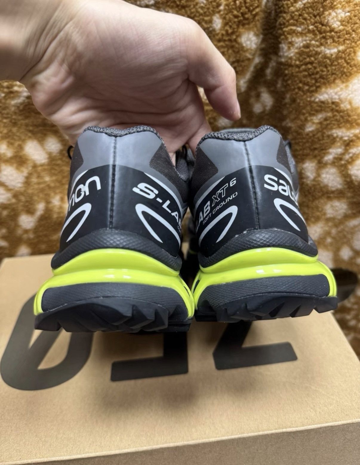 Salomon Salomon XT-6 416870, Black & Fluorescent Green K37 Size US 8.5 / IT 38.5 - 4 Thumbnail