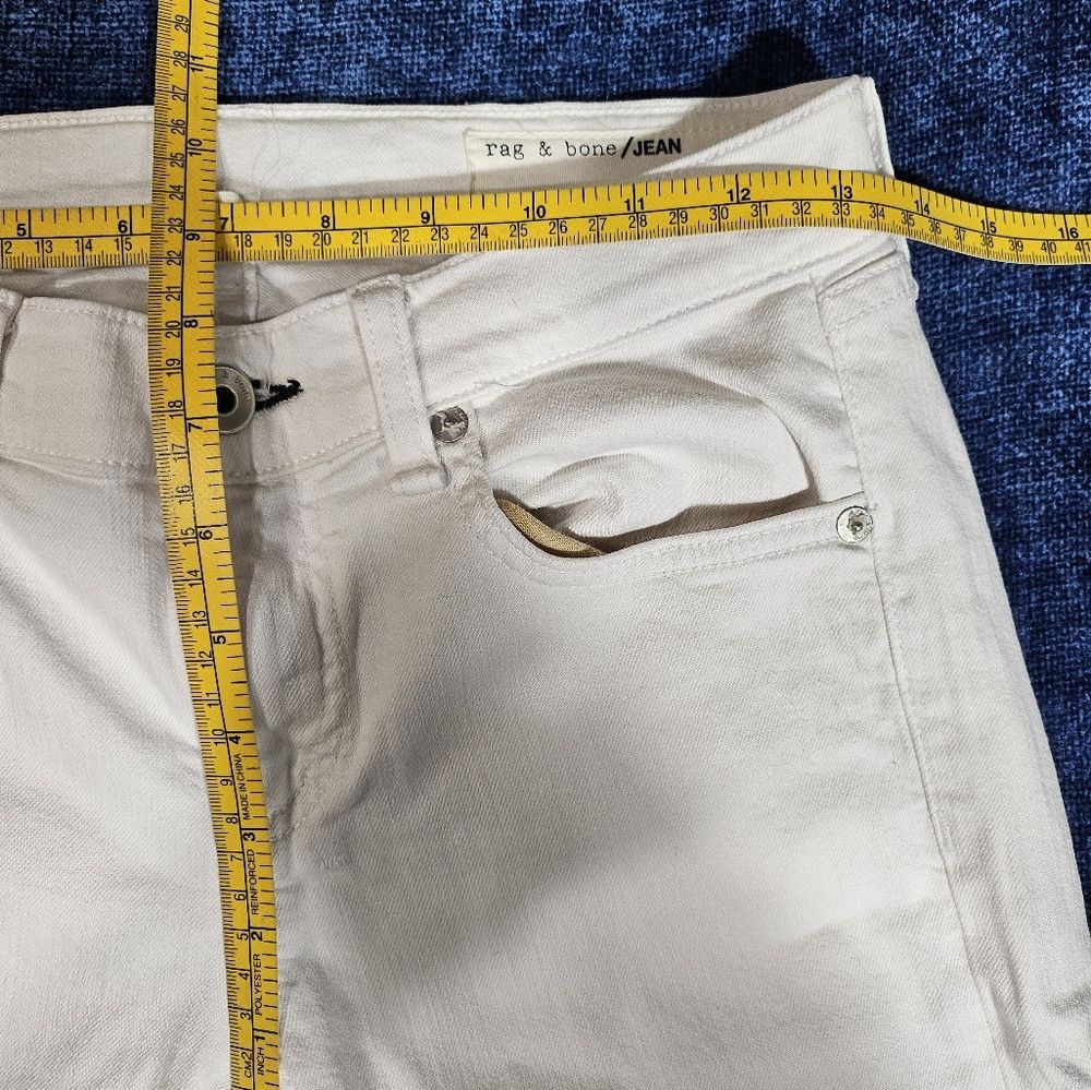 Rag & Bone Rag & Bone Dre Slim Boyfriend Jean White 25 Size 25" / US 0 / IT 36 - 6 Thumbnail