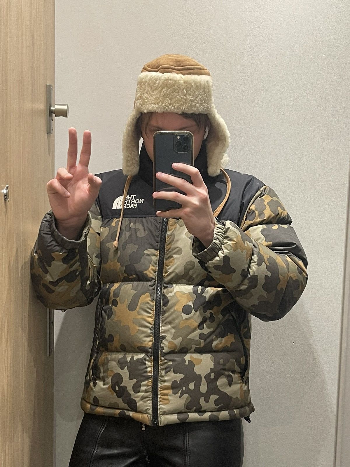 North face coat camo deals