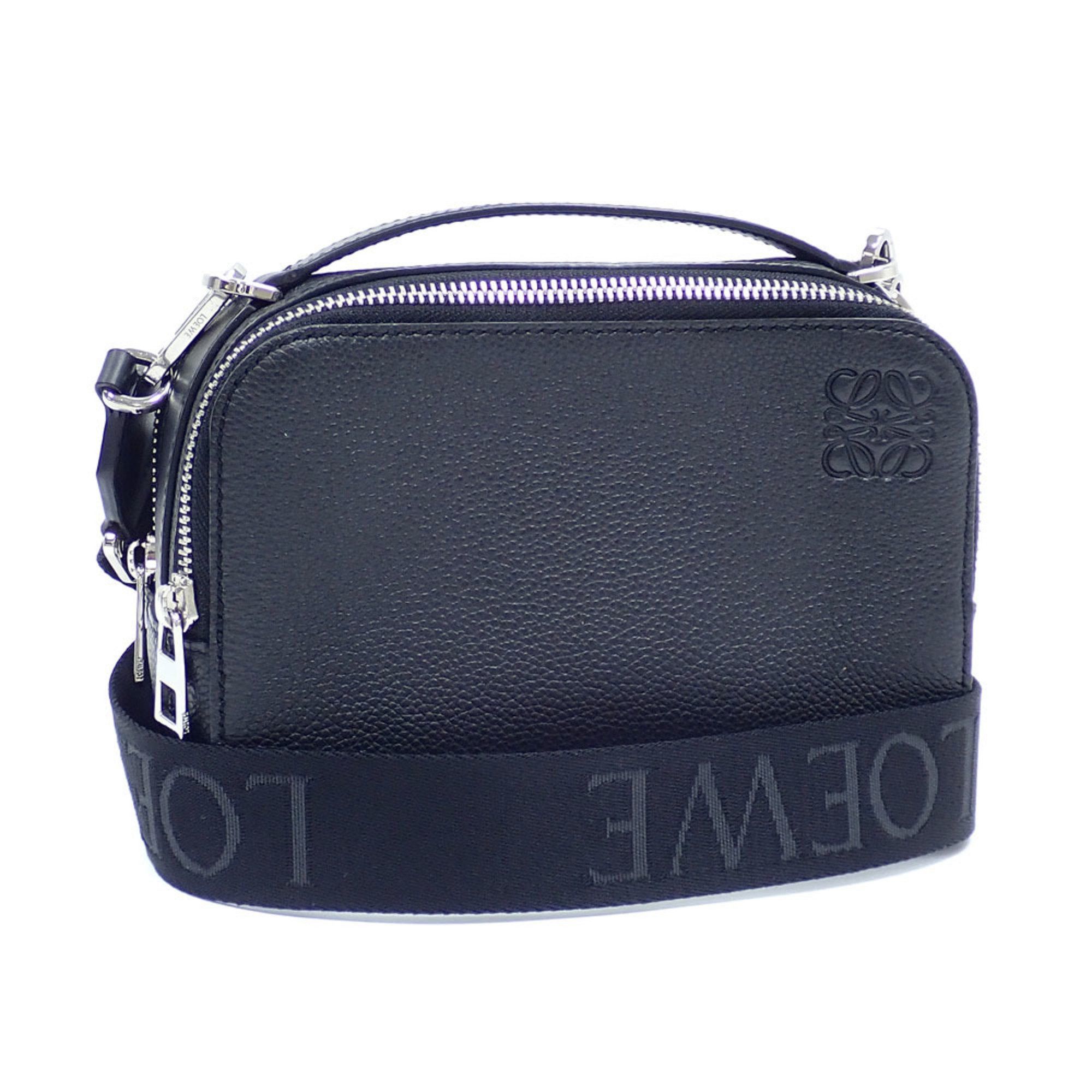 Loewe Shoulder Bag Crossbody Camera Mini Women's Black Soft Grain Calfskin C660R41X01 044306