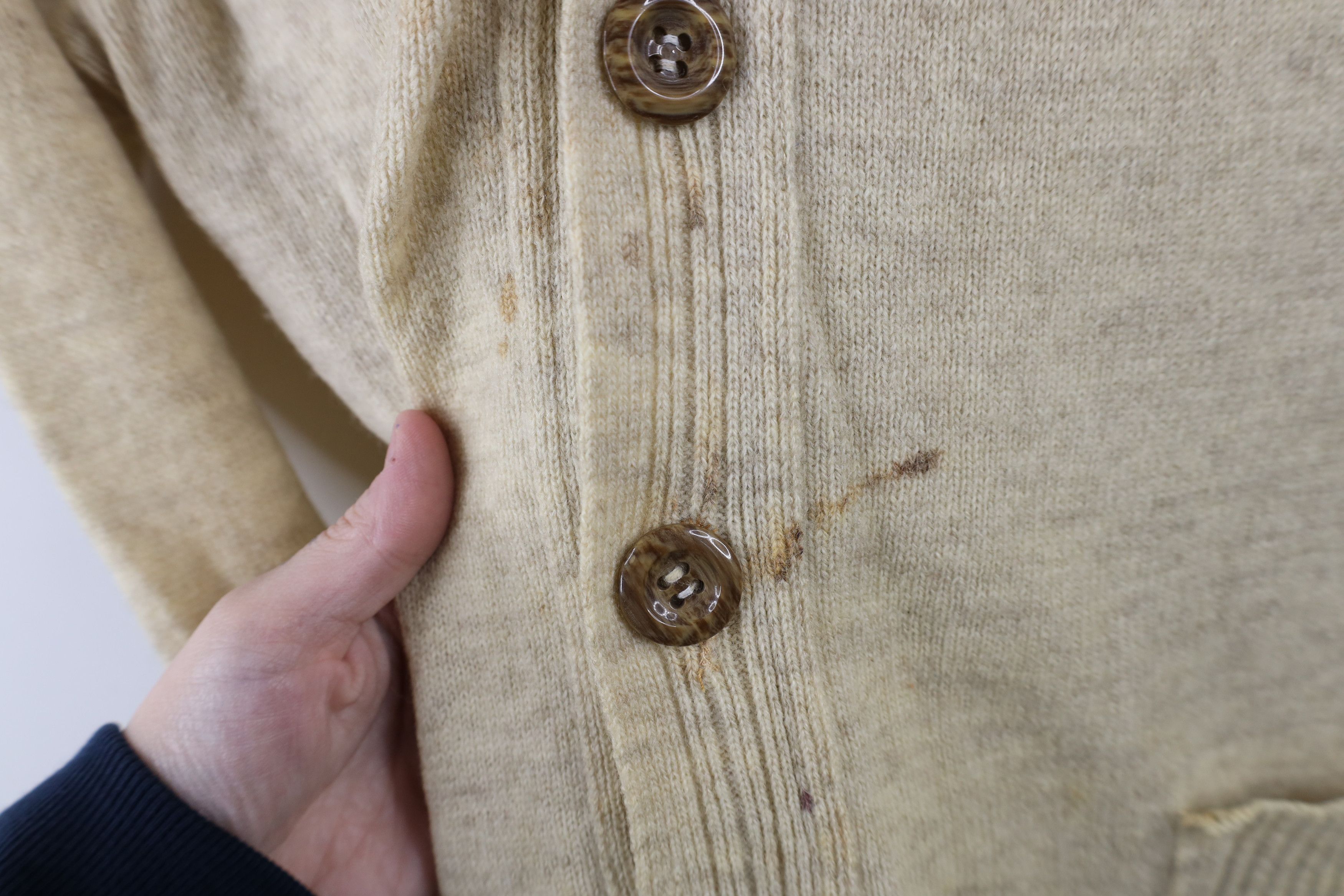 Vintage Vintage 50s Streetwear Blank Wool Knit Cardigan Sweater Size US M / EU 48-50 / 2 - 5 Thumbnail