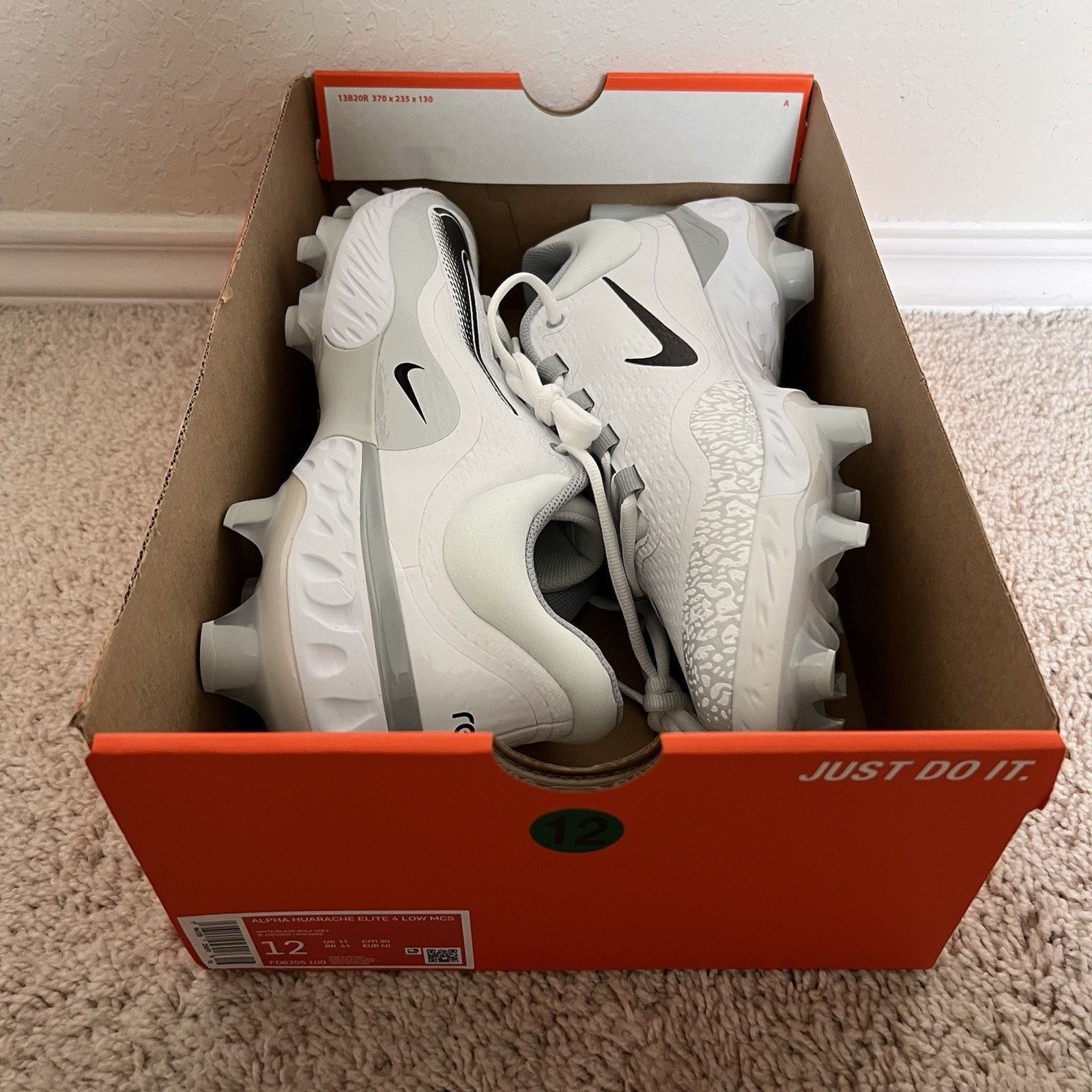 Nike Nike Alpha Huarache Elite 4 Low Baseball Cleats 12 No Lid Size US 12 / EU 45 - 10 Thumbnail