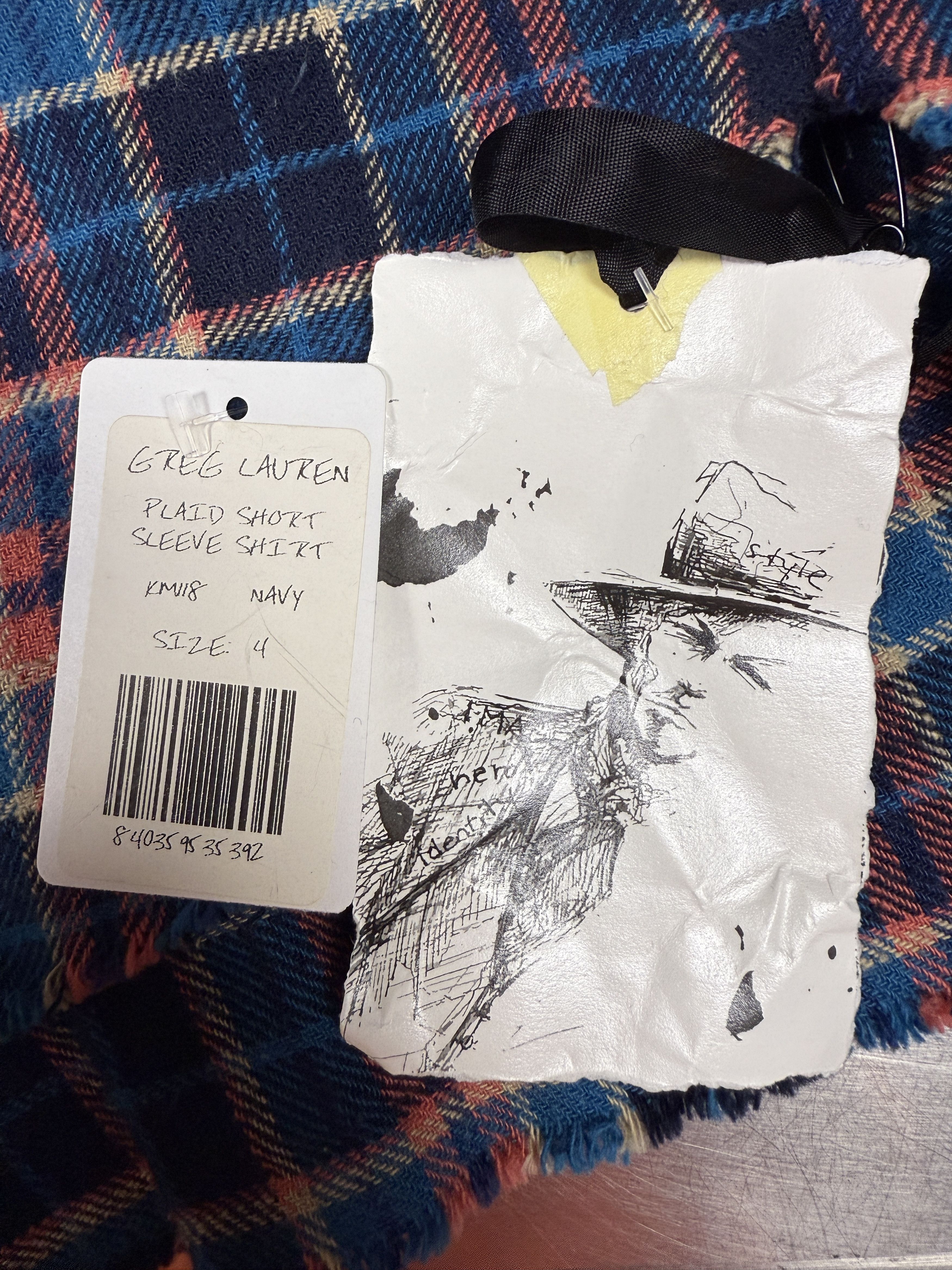 Greg Lauren $795 Greg Lauren Plaid Short Sleeve Shirt Size US XL / EU 56 / 4 - 8 Thumbnail