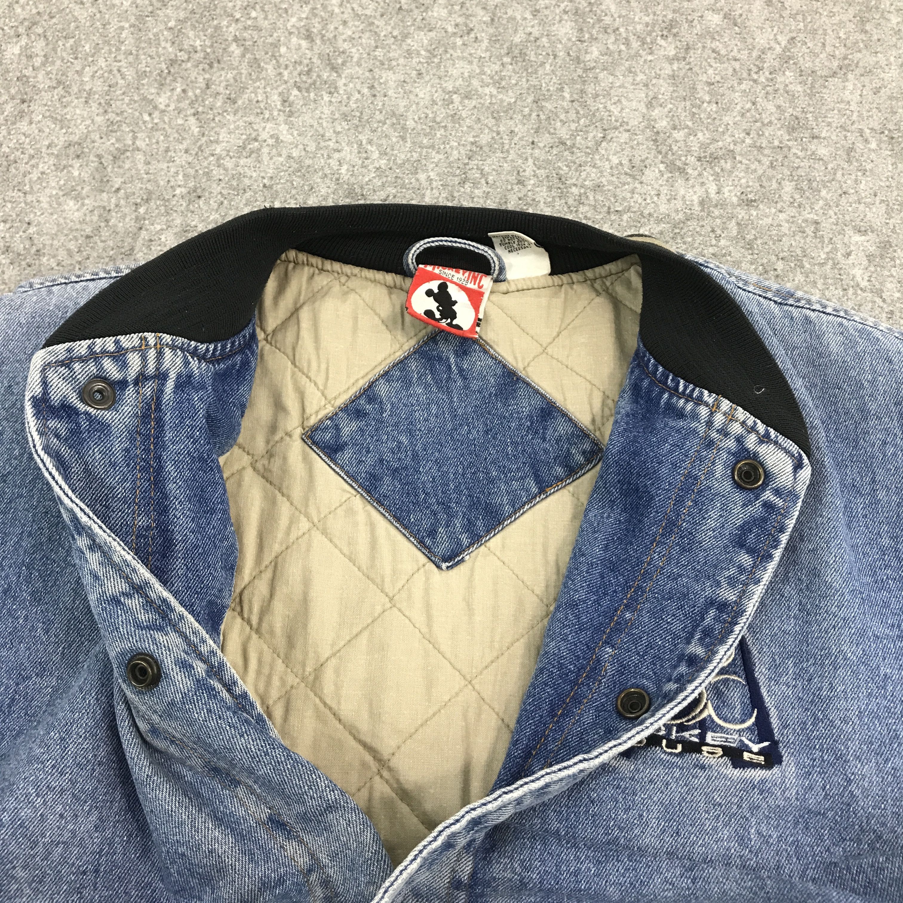 Japanese Brand × Mickey Mouse MICKEY MOUSE DESIGN COTTON VARSITY SNAP BUTTON JACKET Size US L / EU 52-54 / 3 - 7 Thumbnail