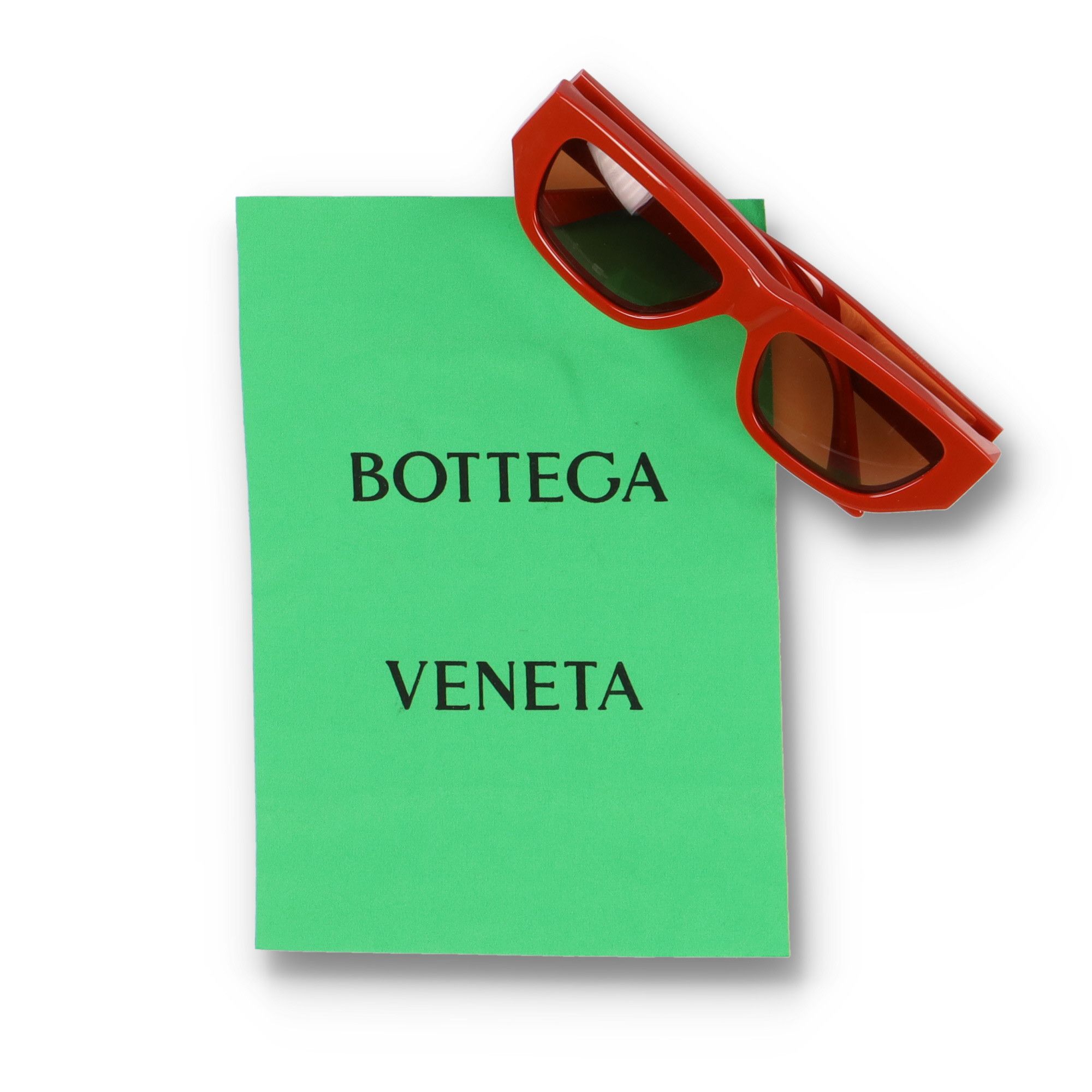 Bottega Veneta Orange Bolt BV1252S Acetate Rectangular Sunglasses Size ONE SIZE - 8 Thumbnail