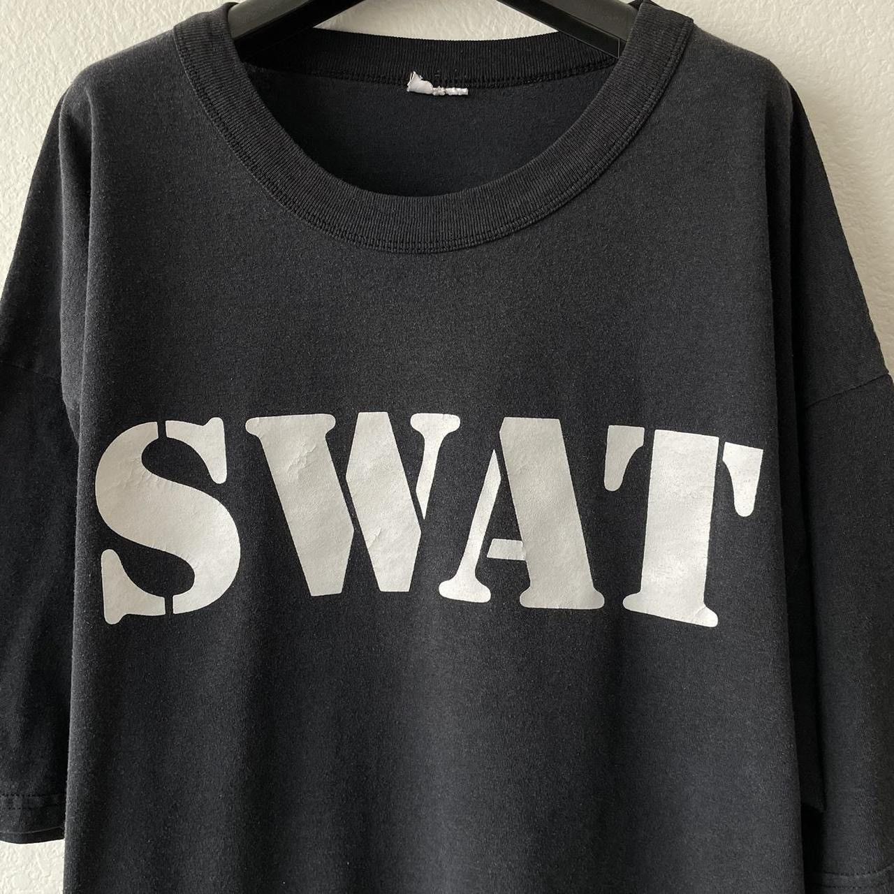 Vintage Vintage 90s SWAT Sun Faded T-Shirt Size US XL / EU 56 / 4 - 2 Thumbnail
